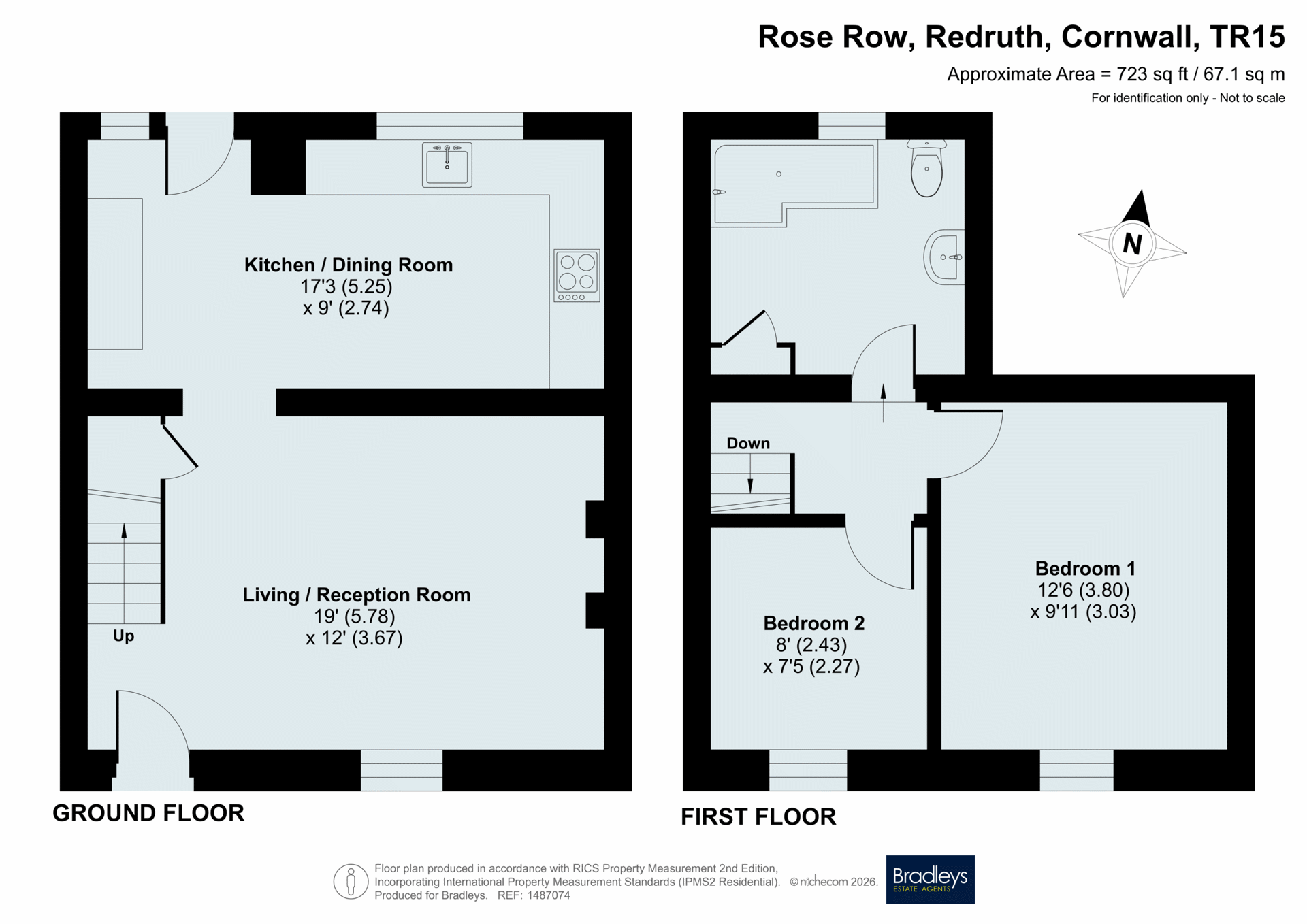37 Rose Row, Redruth Cornwall, Cornwall floorplan
