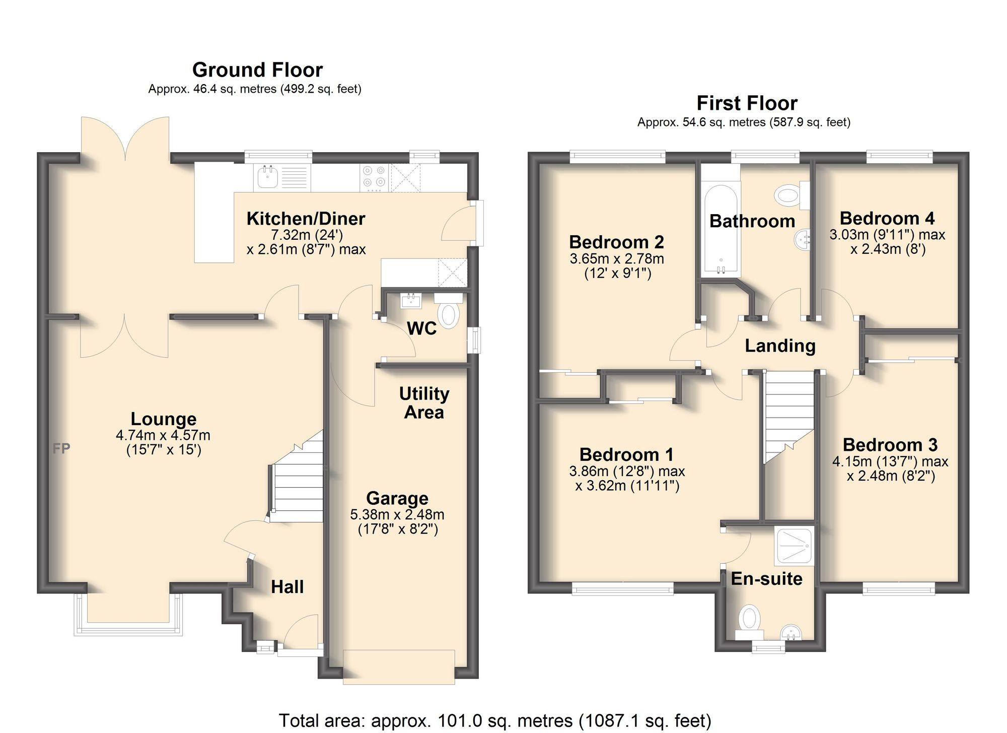 4 Rosedale Avenue, Chesterfield floorplan