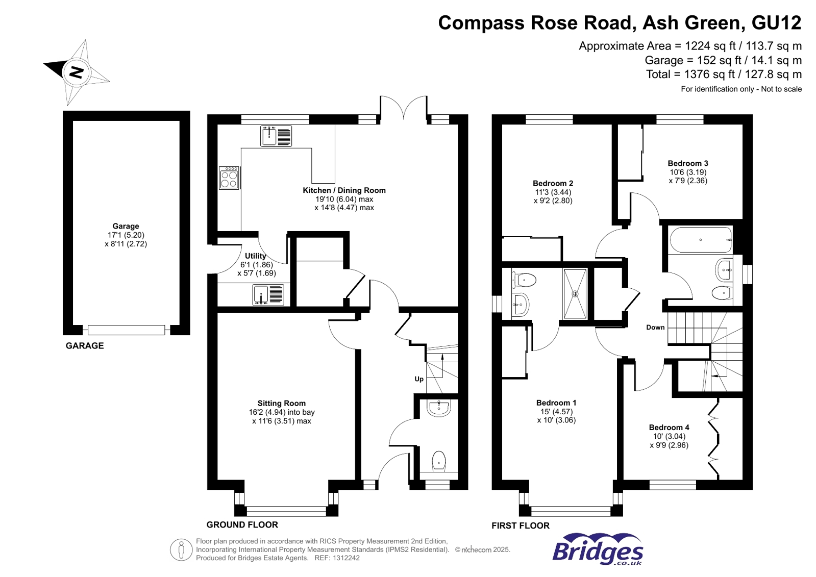 58, Compass Rose Road, Ash Green floorplan
