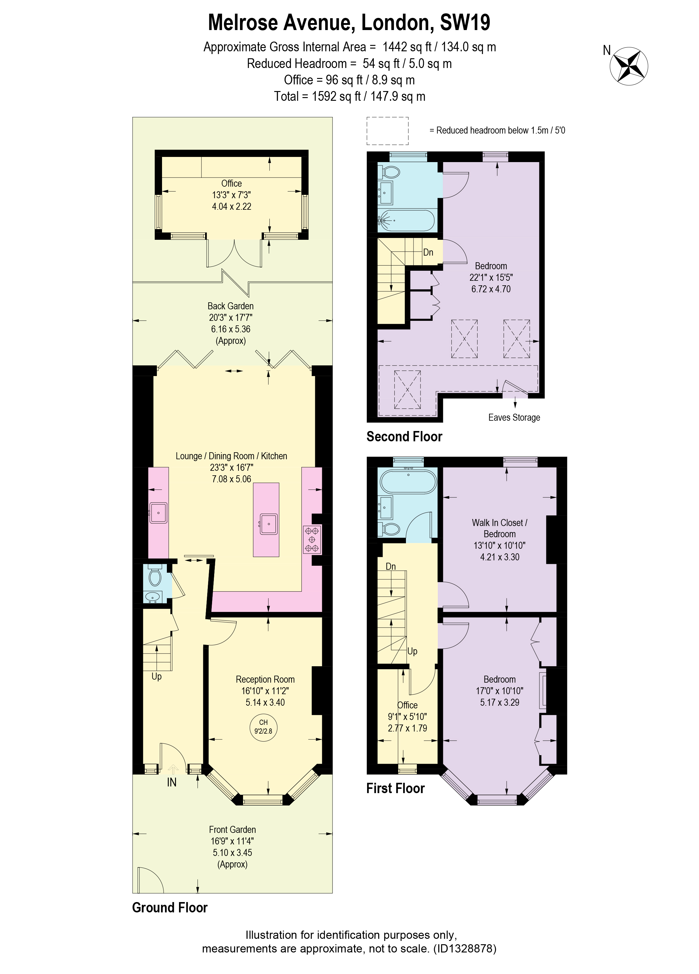 114, Melrose Avenue, London floorplan
