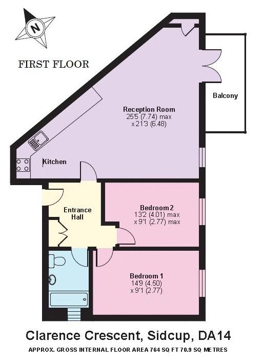 2 Bedrooms Flat for sale in Ashton Court, 2A Clarence Crescent, Sidcup DA14