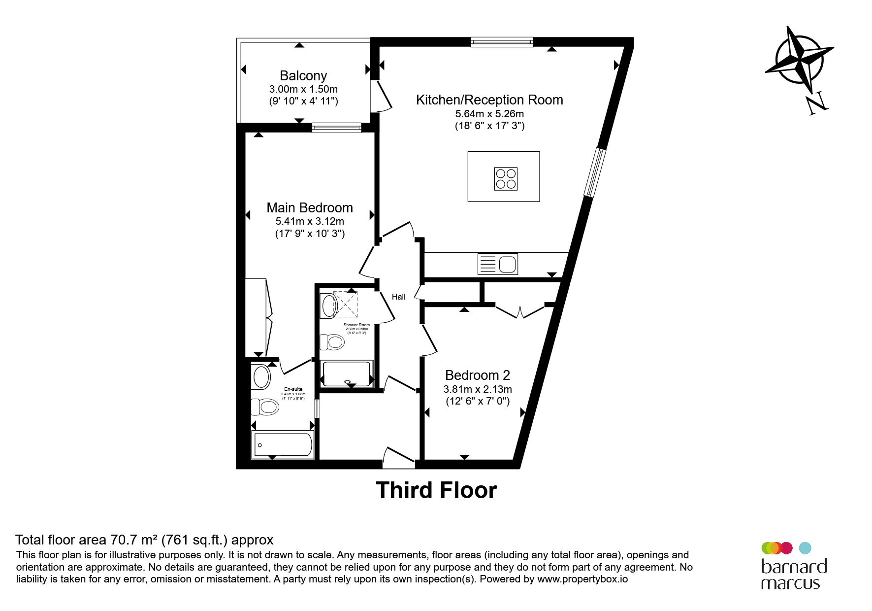 Flat 9, 88, Garratt Lane, London floorplan