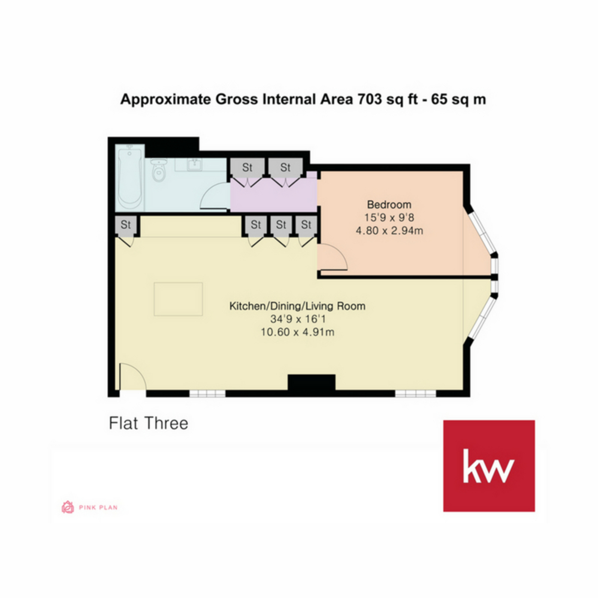 Flat Flat 3, 1, Kent Road, Orpington floorplan