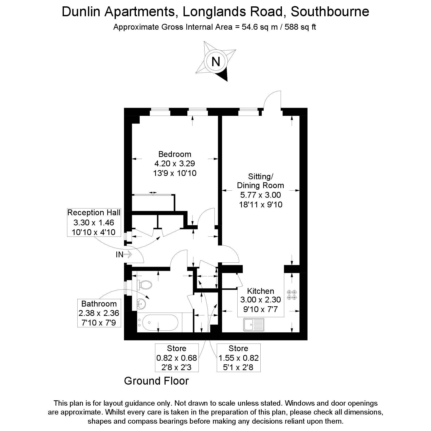 4 Dunlin Apartments, Longlands Road, Emsworth floorplan