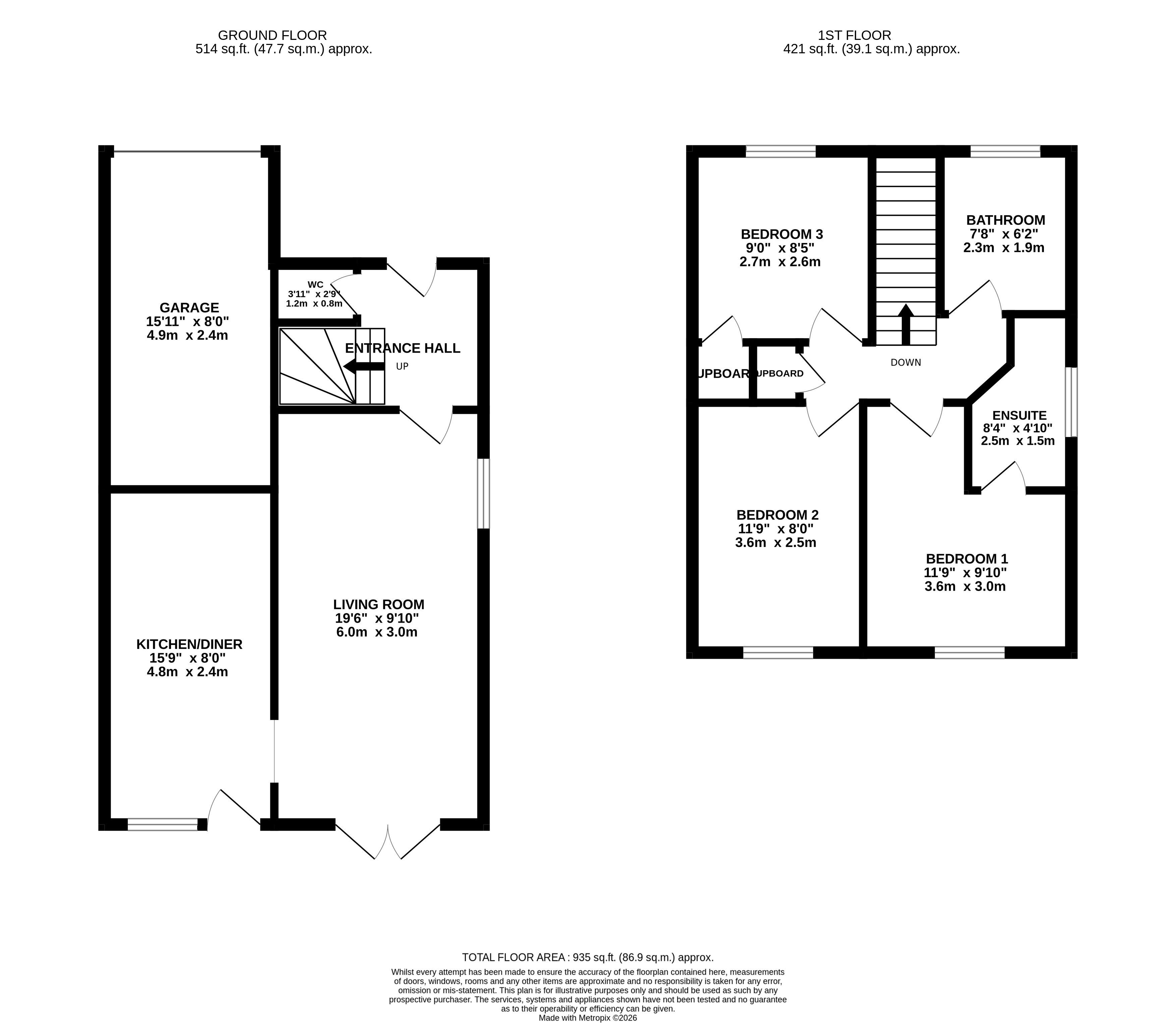 26, Viking Way, Ledbury floorplan