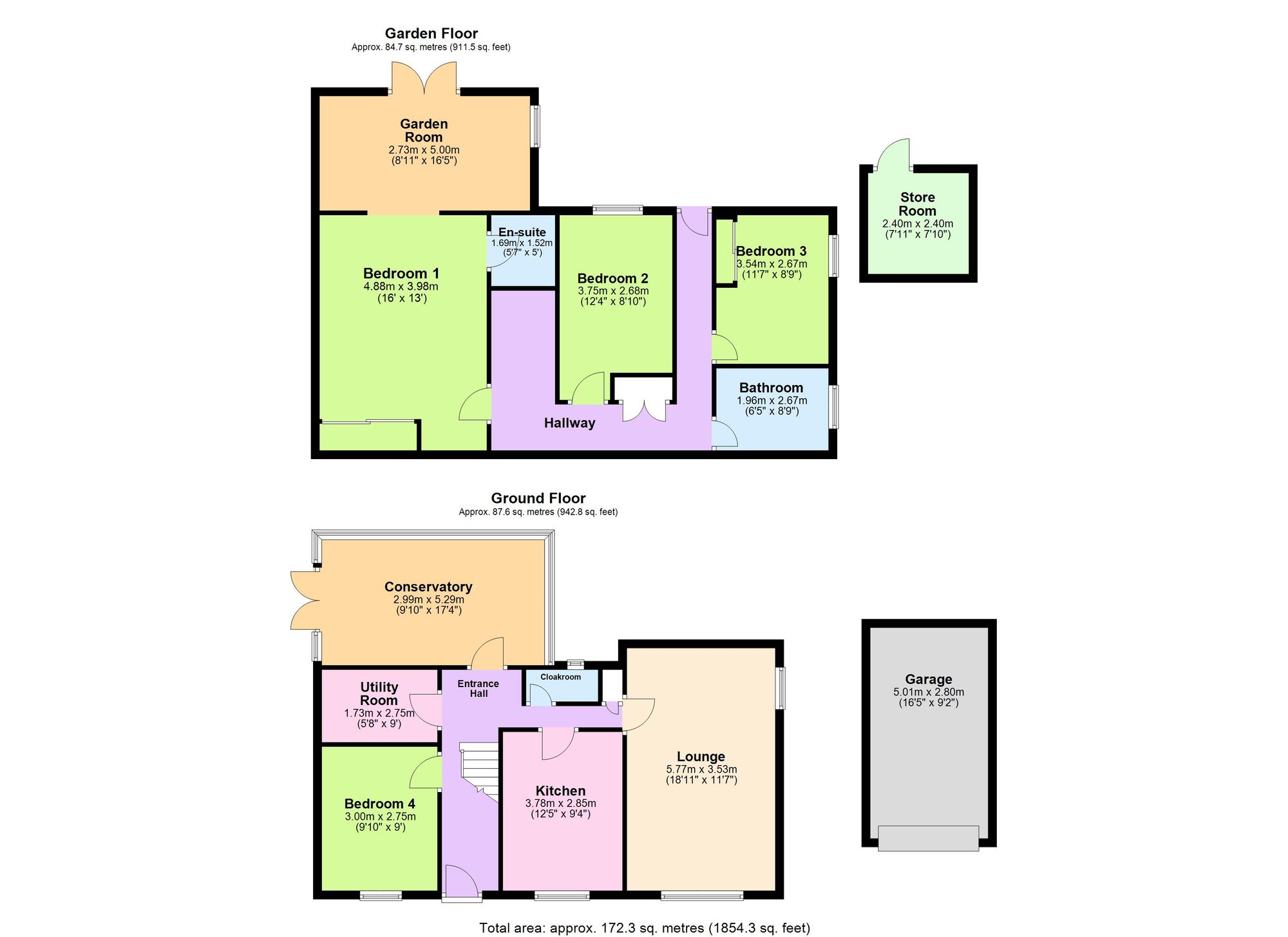 44 Rosemary Gardens, Paignton floorplan