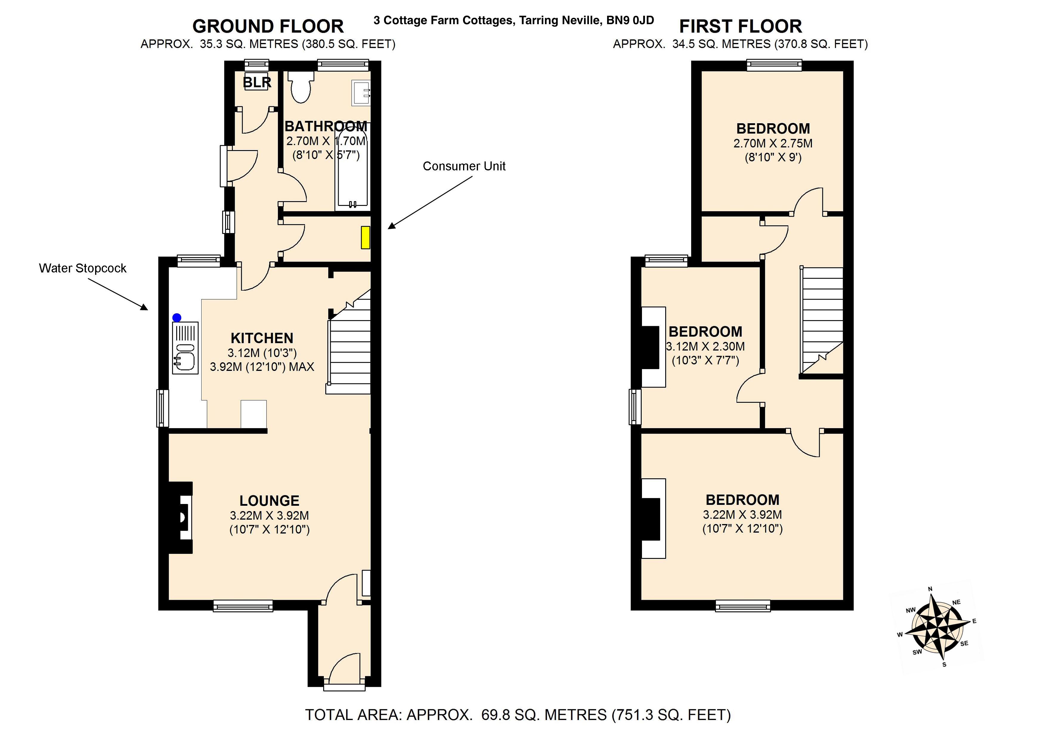 3 Bedrooms Terraced house to rent in Tarring Neville, Tarring Neville, Newhaven BN9