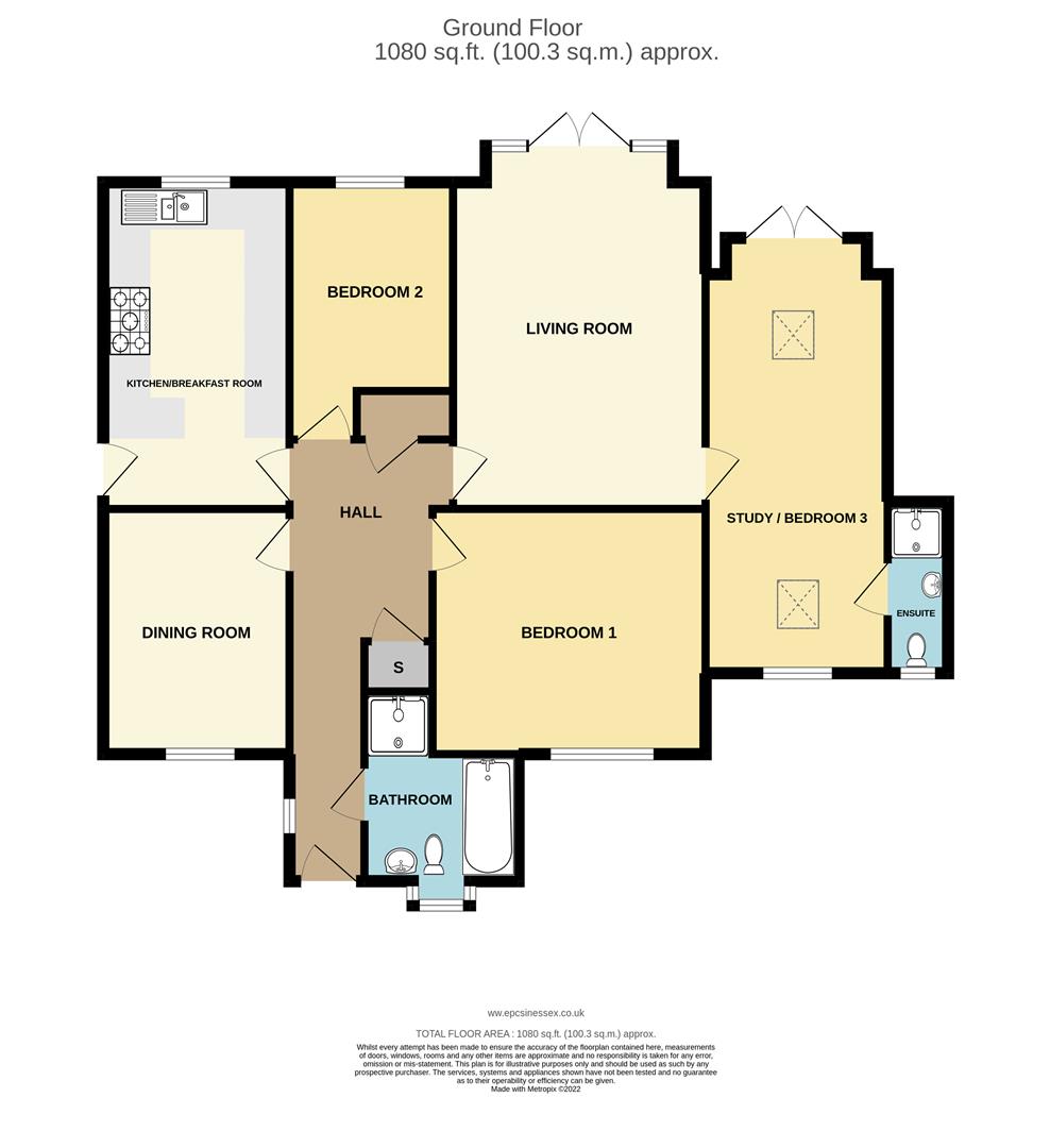 Wellingbury, Croft Road, Benfleet SS7, 3 bedroom detached bungalow for