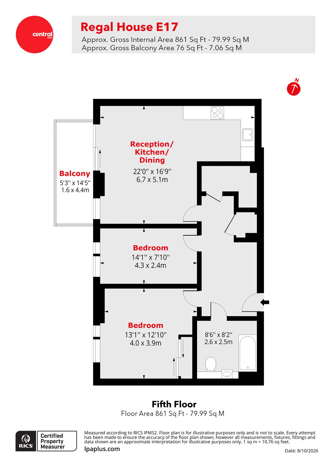 28 Regal House, 4, Vanguard Way, London floorplan
