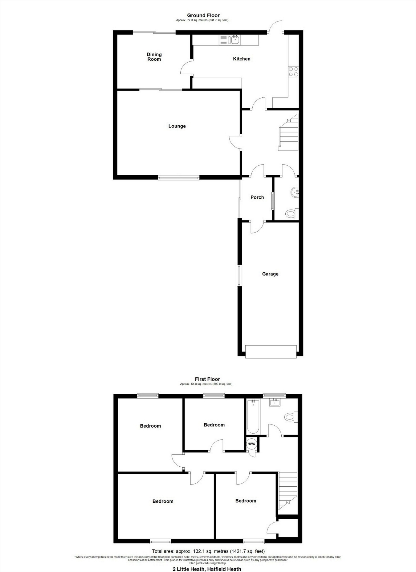 4 Bedrooms Detached house for sale in Little Heath, Hatfield Heath, Bishop's Stortford, Herts CM22