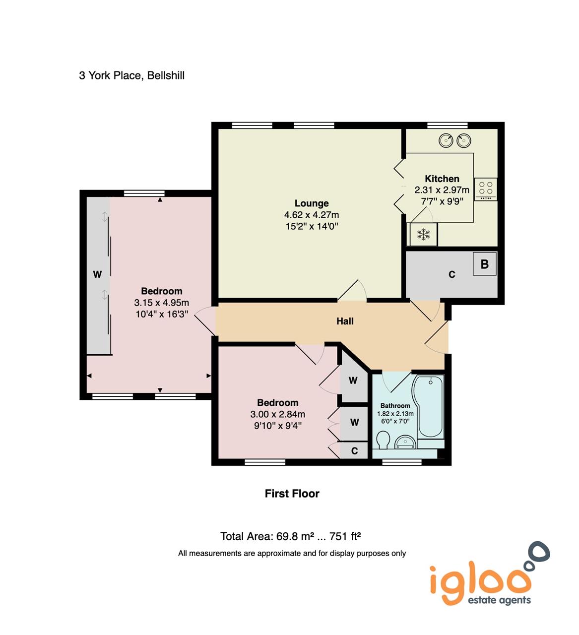 3, York Place, Bellshill floorplan