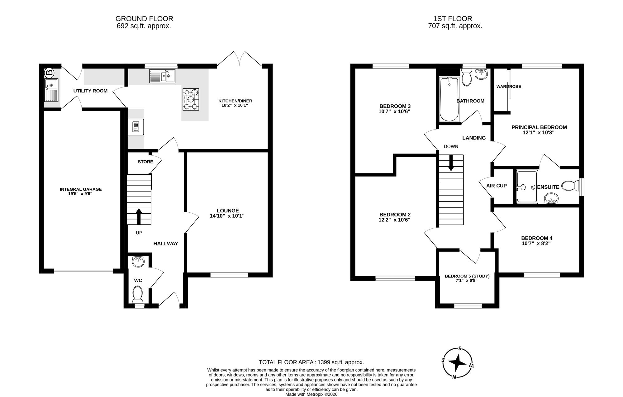 12 Bryn Celyn, Pontyclun floorplan