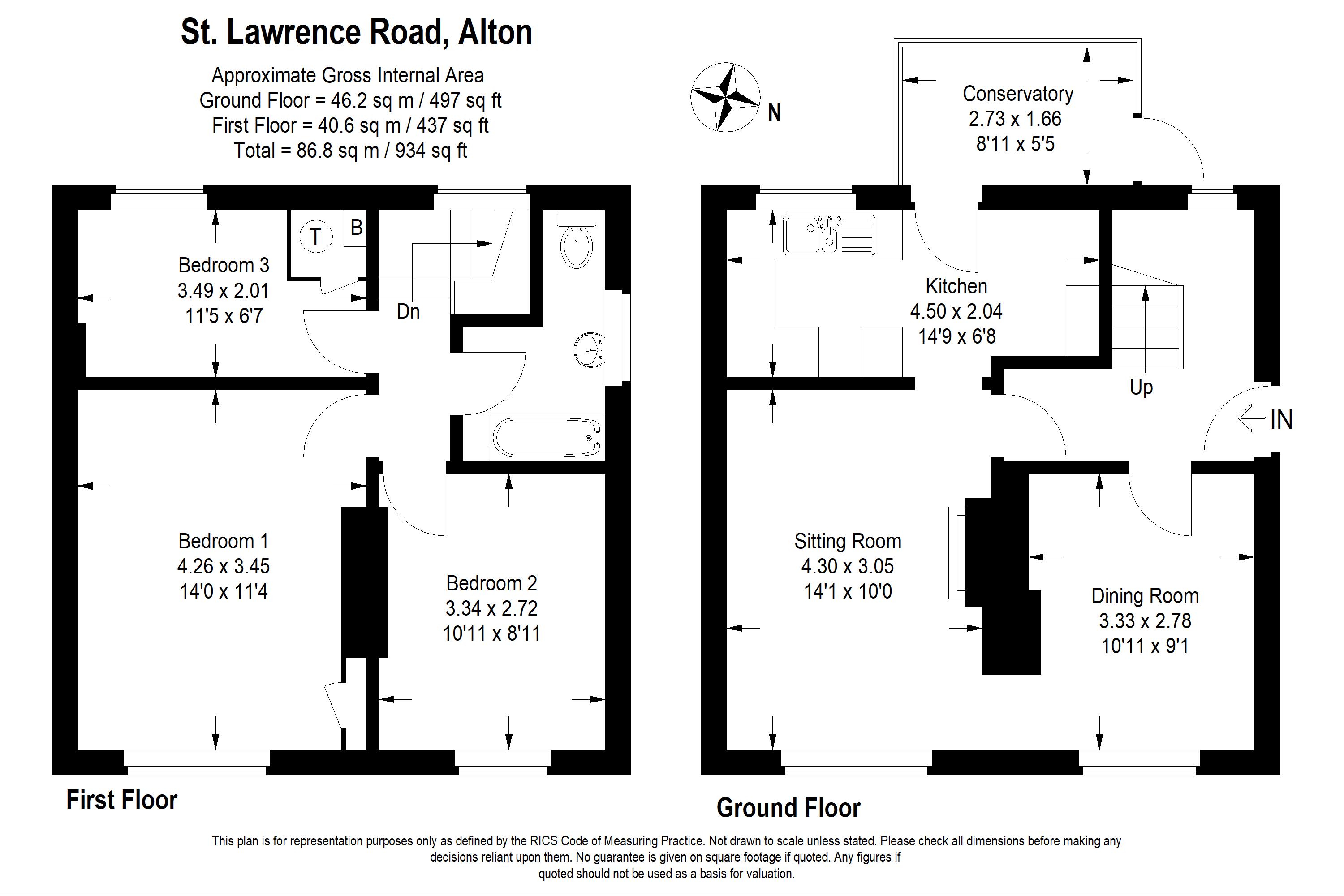 3 Bedrooms Semi-detached house for sale in St. Lawrence Road, Alton, Hampshire GU34