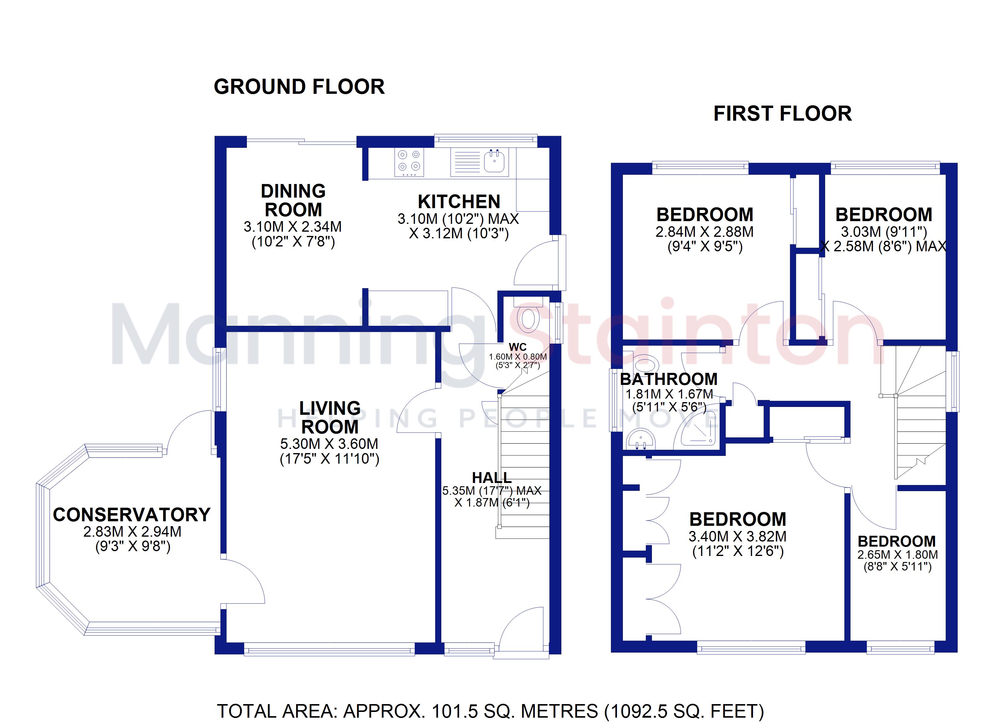 6, Chestnut Grove, Pudsey floorplan