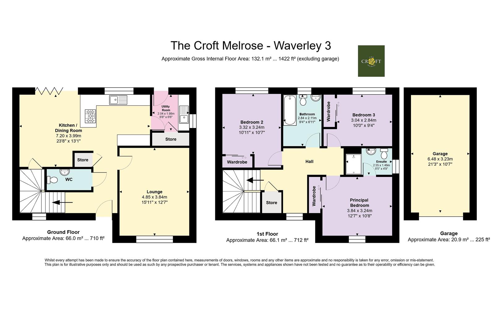 Waverly, The Croft, Melrose floorplan