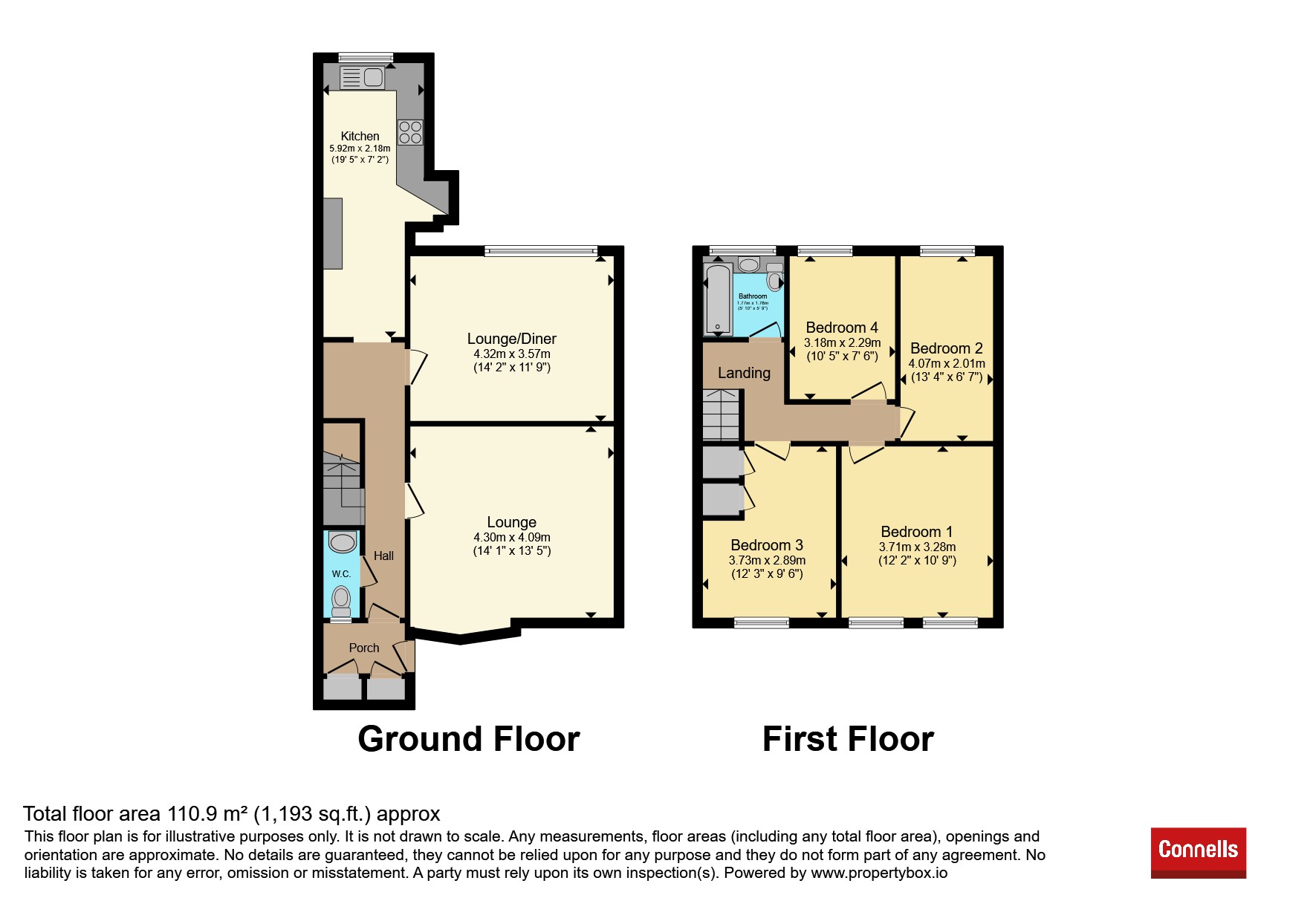 12, Gisborn Close, Birmingham floorplan