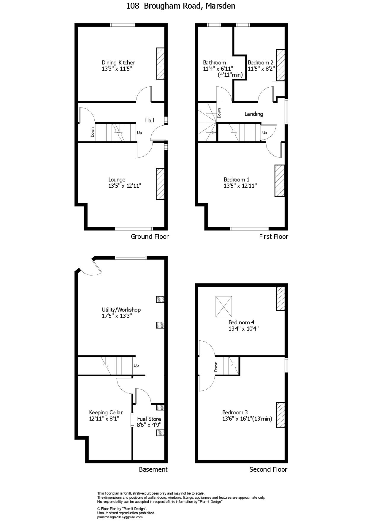 108, Brougham Road, Huddersfield floorplan