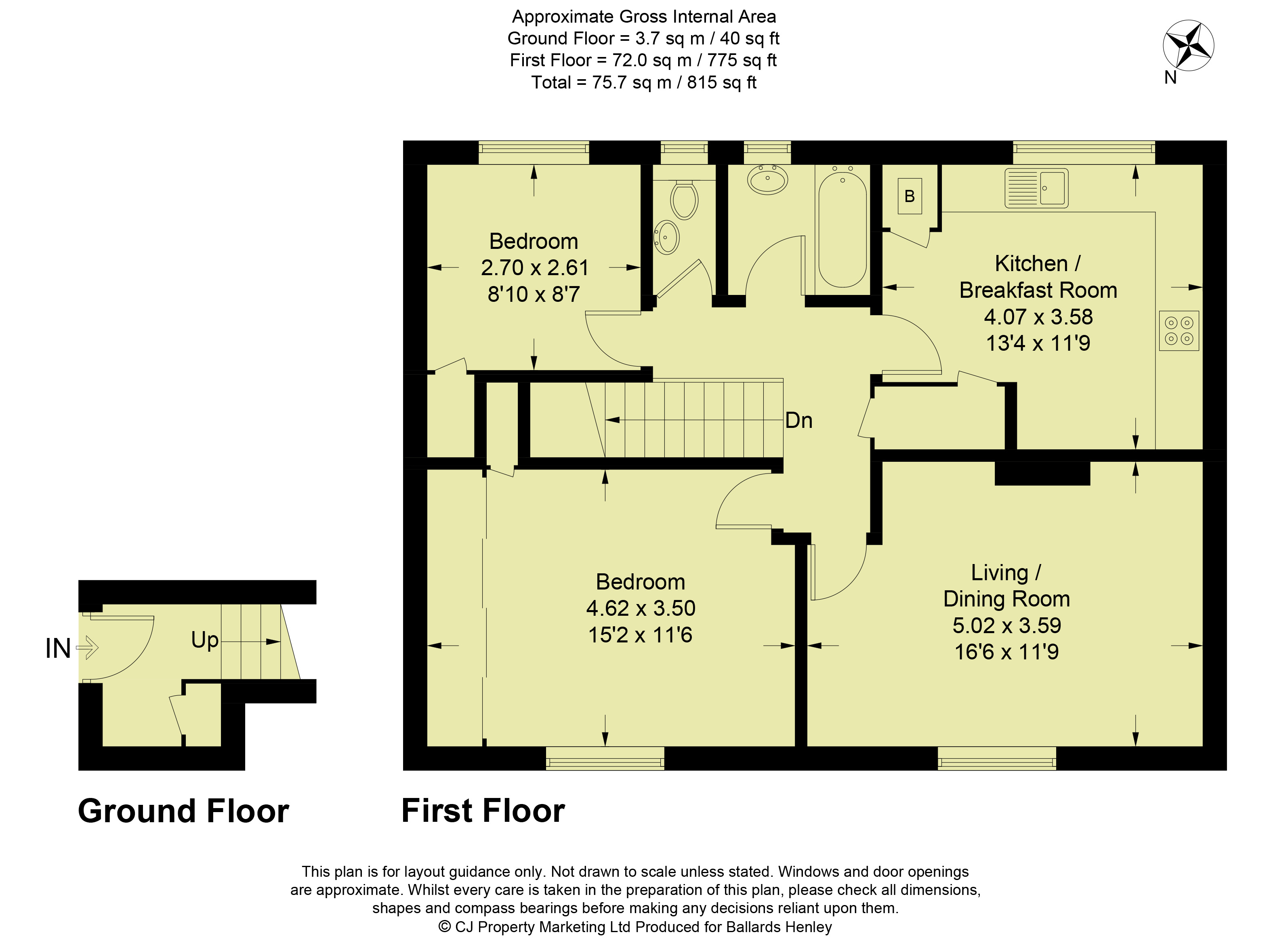 12B,, Gainsborough Crescent, Oxfordshire floorplan