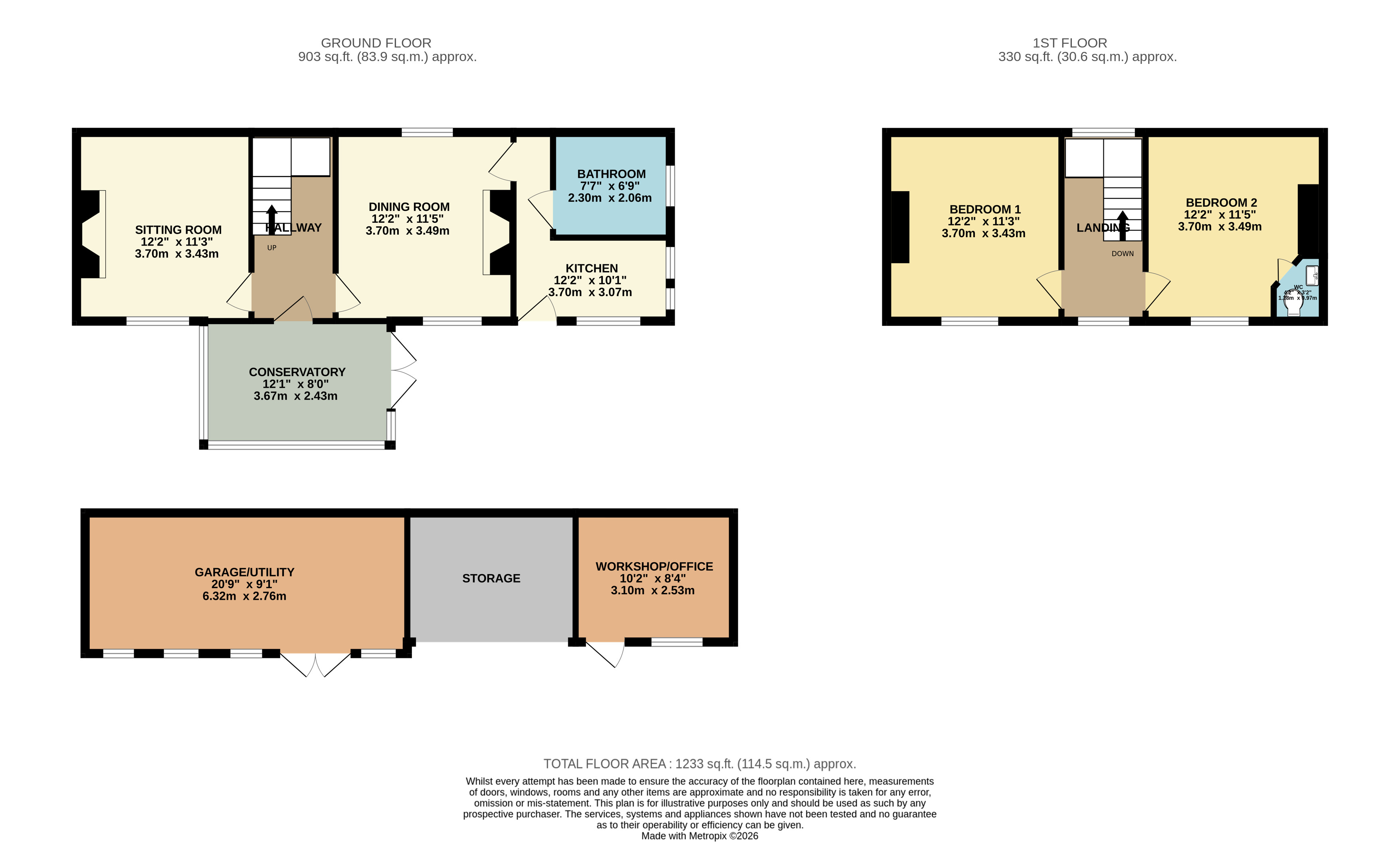 Laurels, Copplestone, Crediton floorplan