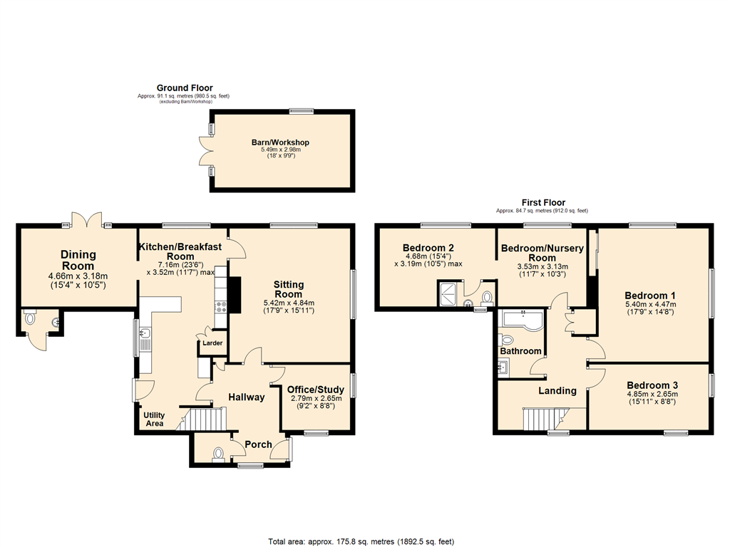 Hayes Corner, South Cheriton, Somerset floorplan