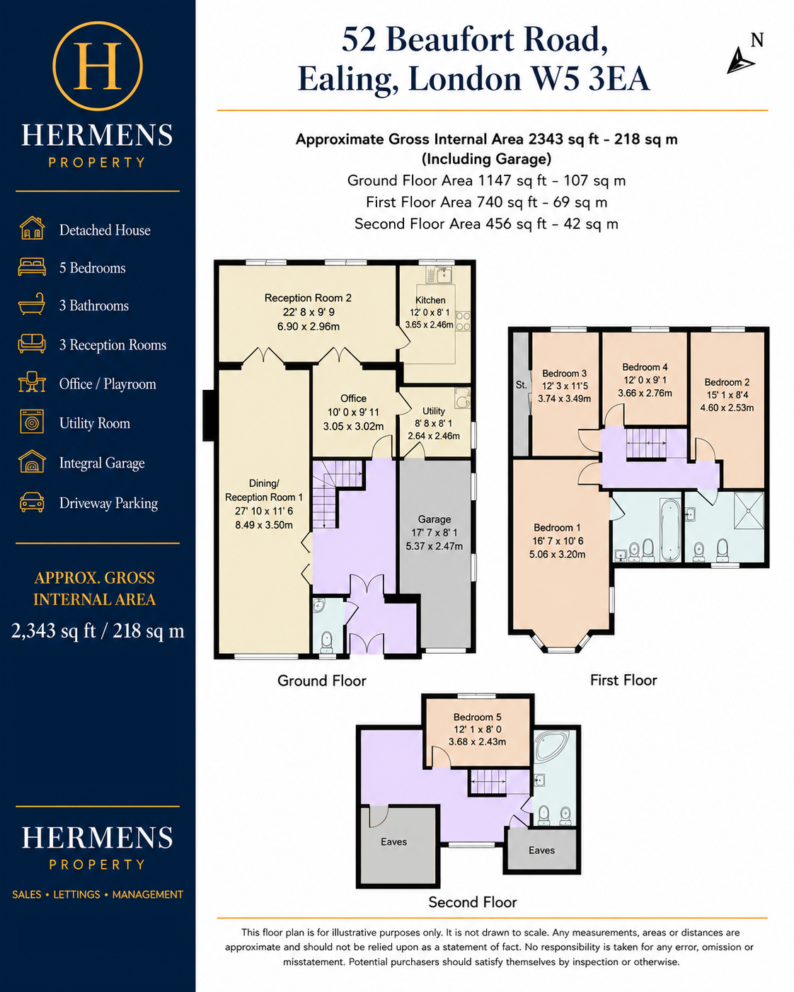 52, Beaufort Road, Ealing floorplan