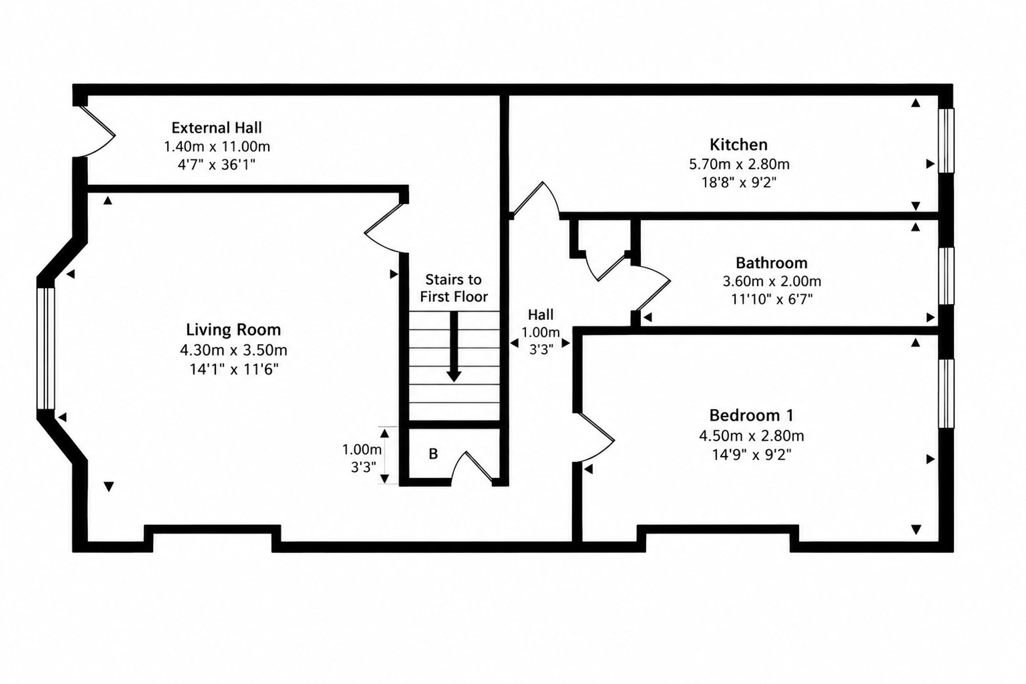 Flat 2 Victoria Square, 4 Victoria Square, Weston-Super-Mare floorplan
