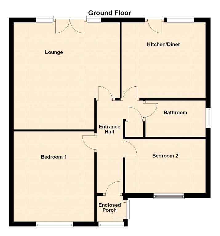 2 Bedrooms Bungalow to rent in Magnolia Way, Swanwick, Alfreton DE55