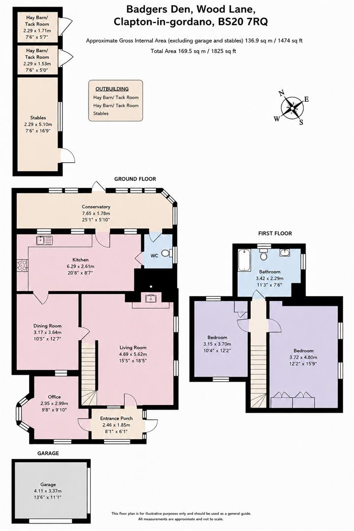Badgers Den,, Wood Lane, Clapton In Gordano floorplan