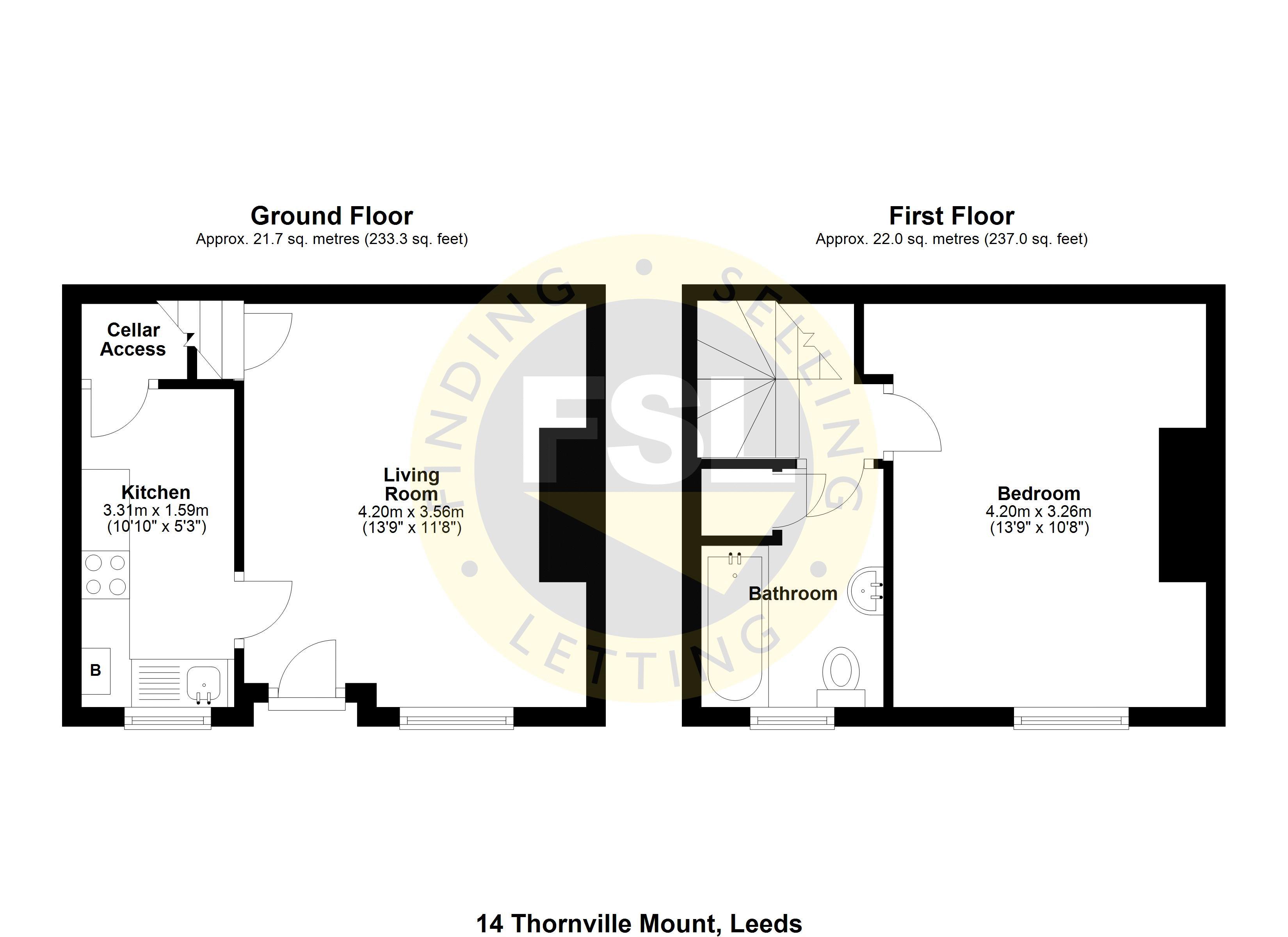 1 Bedrooms Terraced house to rent in Thornville Mount, Hyde Park, Leeds LS6