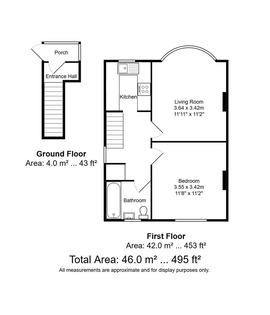 First Floor Flat, 240 Old Shoreham Road, Southwick floorplan