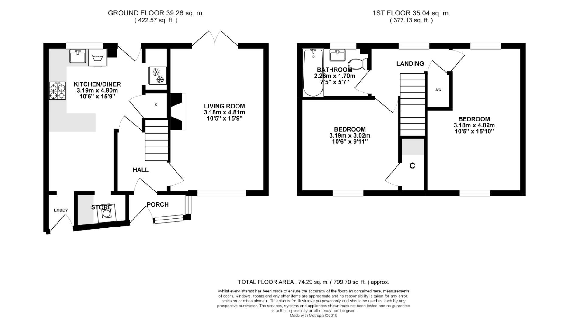 77, Poplar Close, Bath floorplan