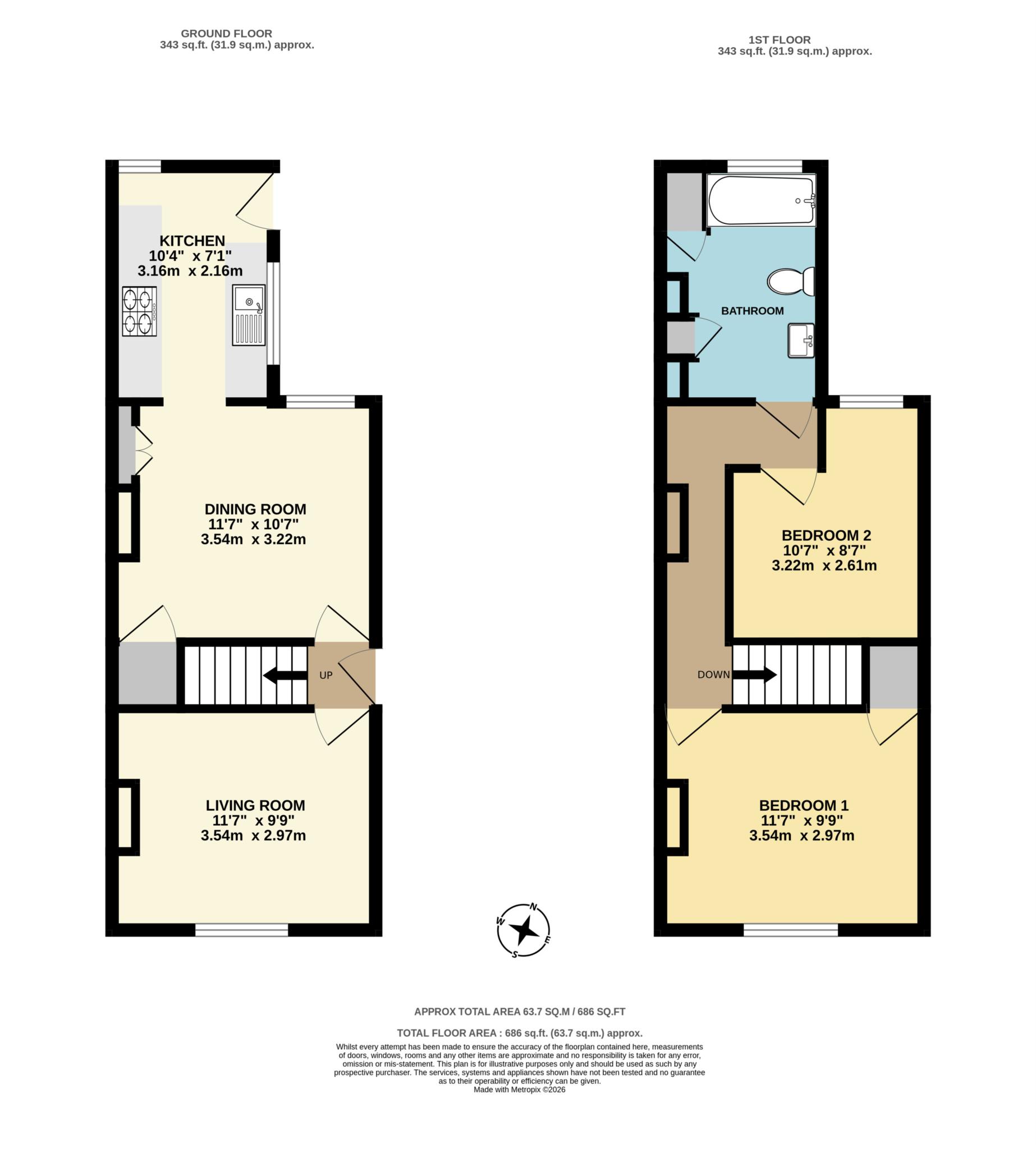 13, Sheffield Road, Royal Tunbridge Wells floorplan