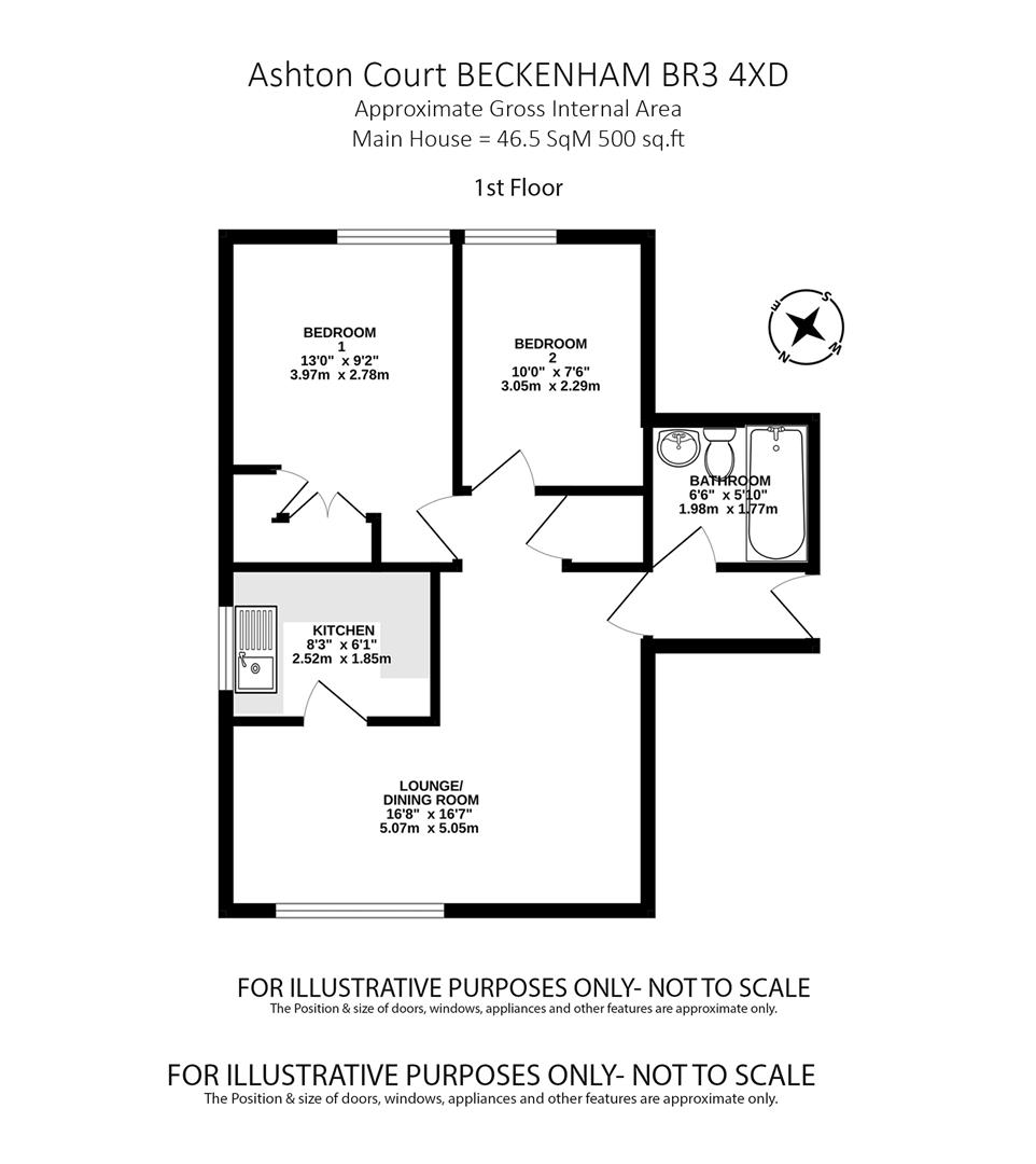 Flat 9, Ashton Court, 4 Hayne Road, Beckenham floorplan
