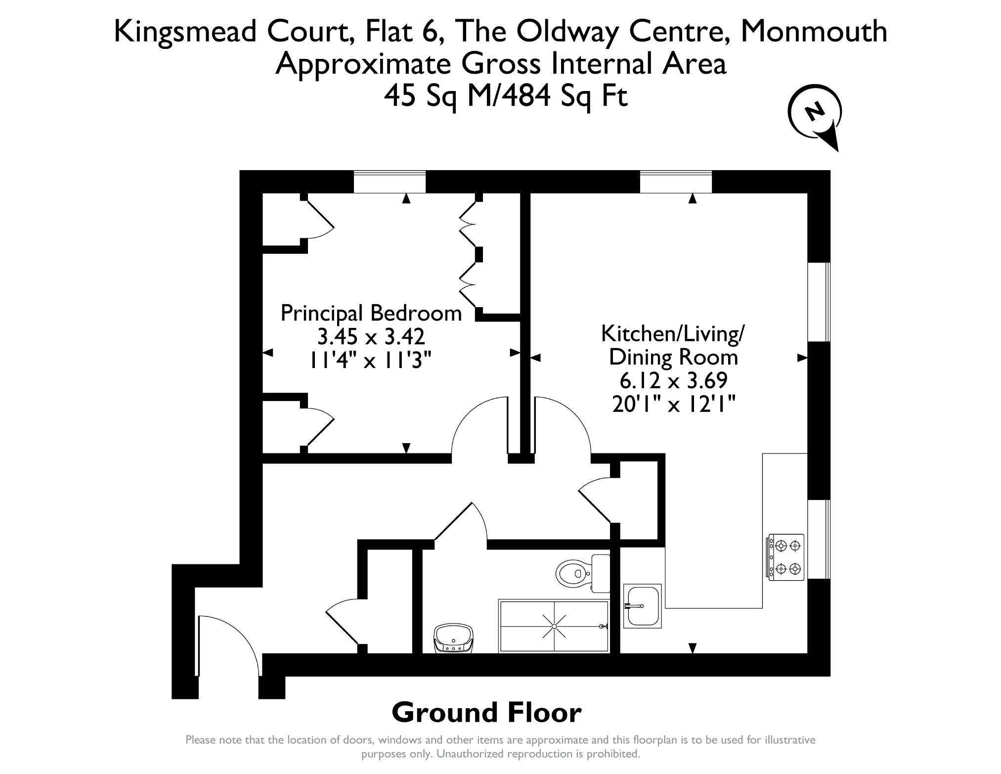 Flat 6, Kingsmead Court, Monmouth floorplan