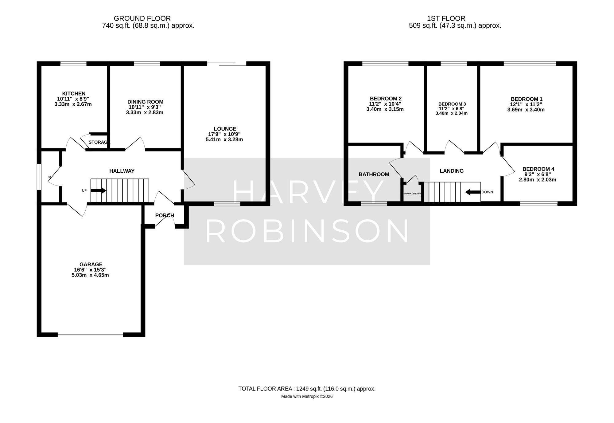 23 Manor Drive, Huntingdon floorplan