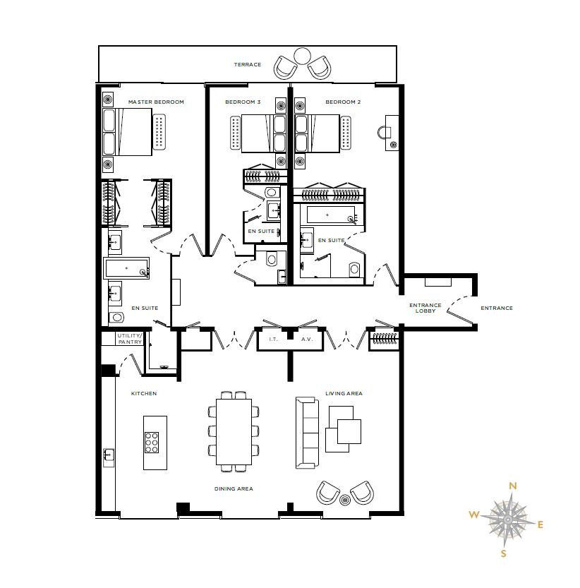 3 Bedrooms  to rent in Trinity Square, London EC3N