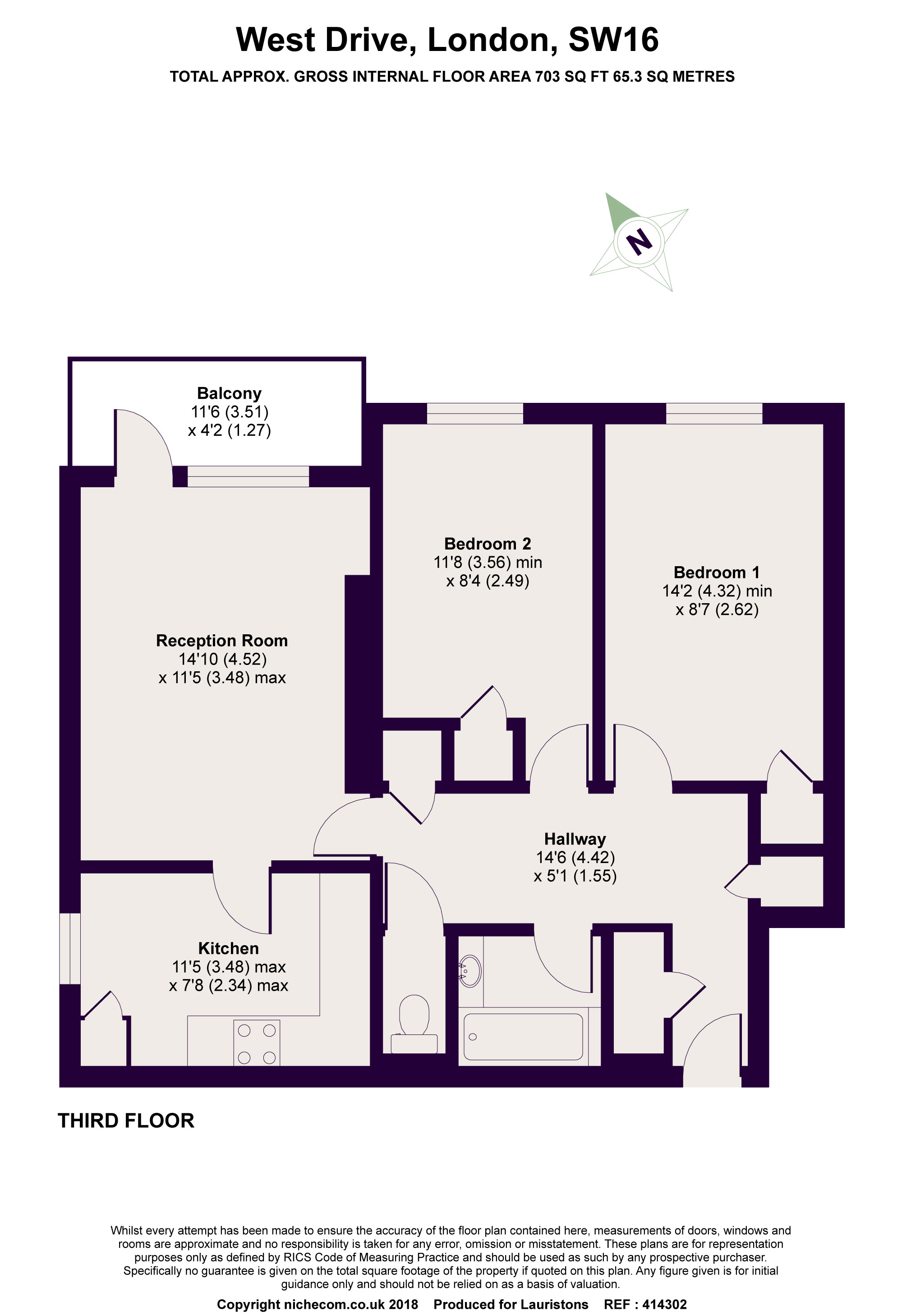 2 Bedrooms Flat for sale in West Drive, London SW16