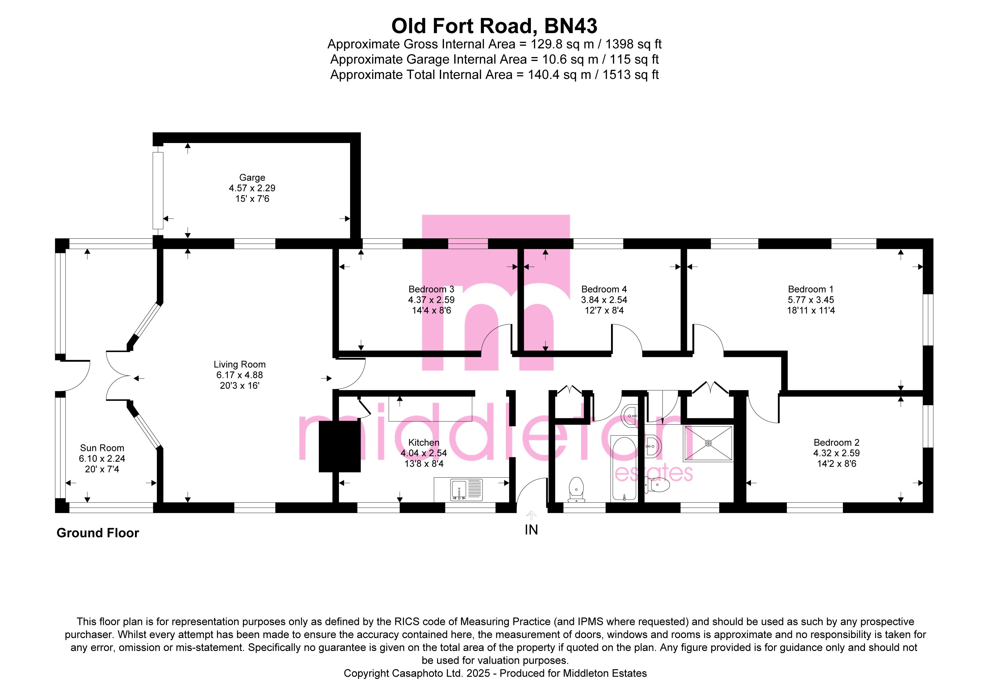 91, Old Fort Road, West Sussex floorplan