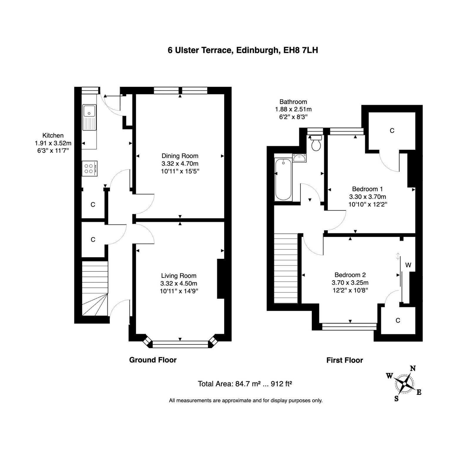 6 Ulster Terrace, Edinburgh floorplan