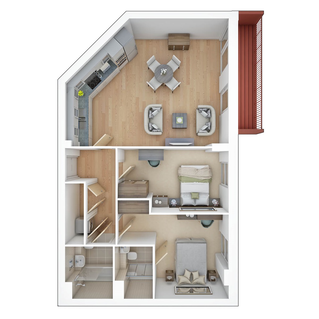 2 Bed Block C - Plot 134, Hertford Mill Hackney Wick, Unit d.2, 79-85 Monier Road, Fish Island, Hackney Wick floorplan