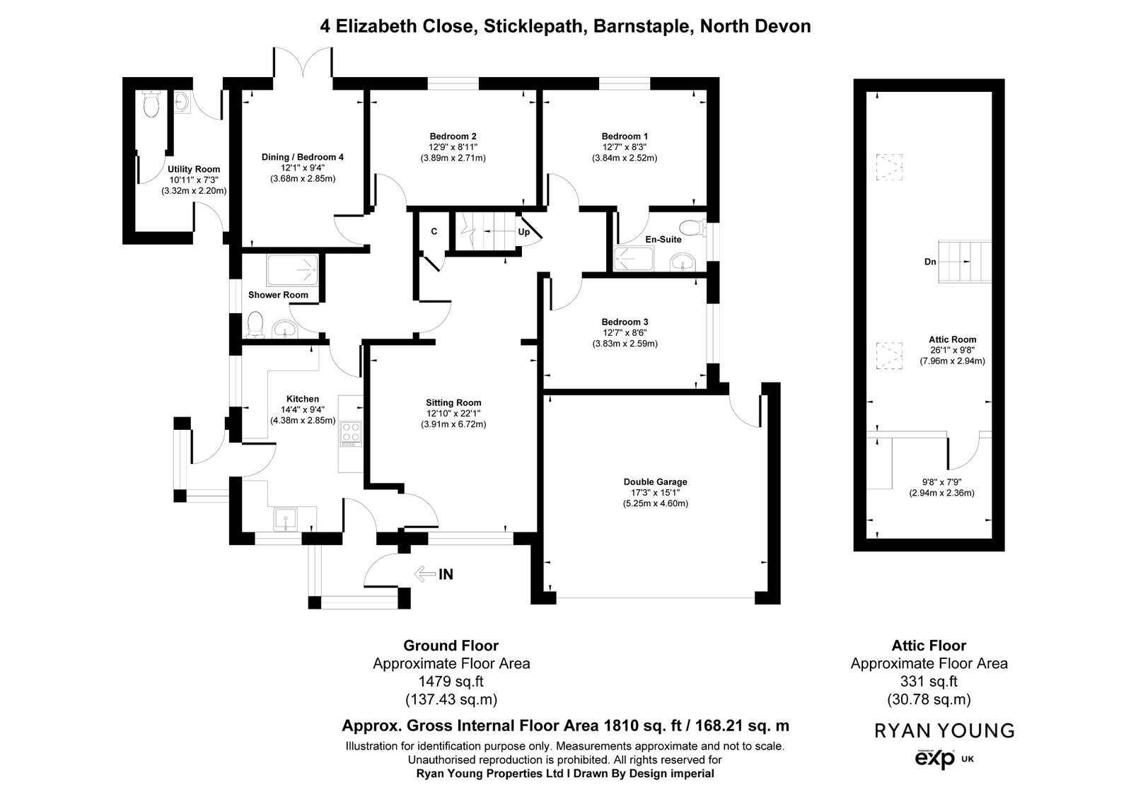 4, Elizabeth Close, Sticklepath floorplan