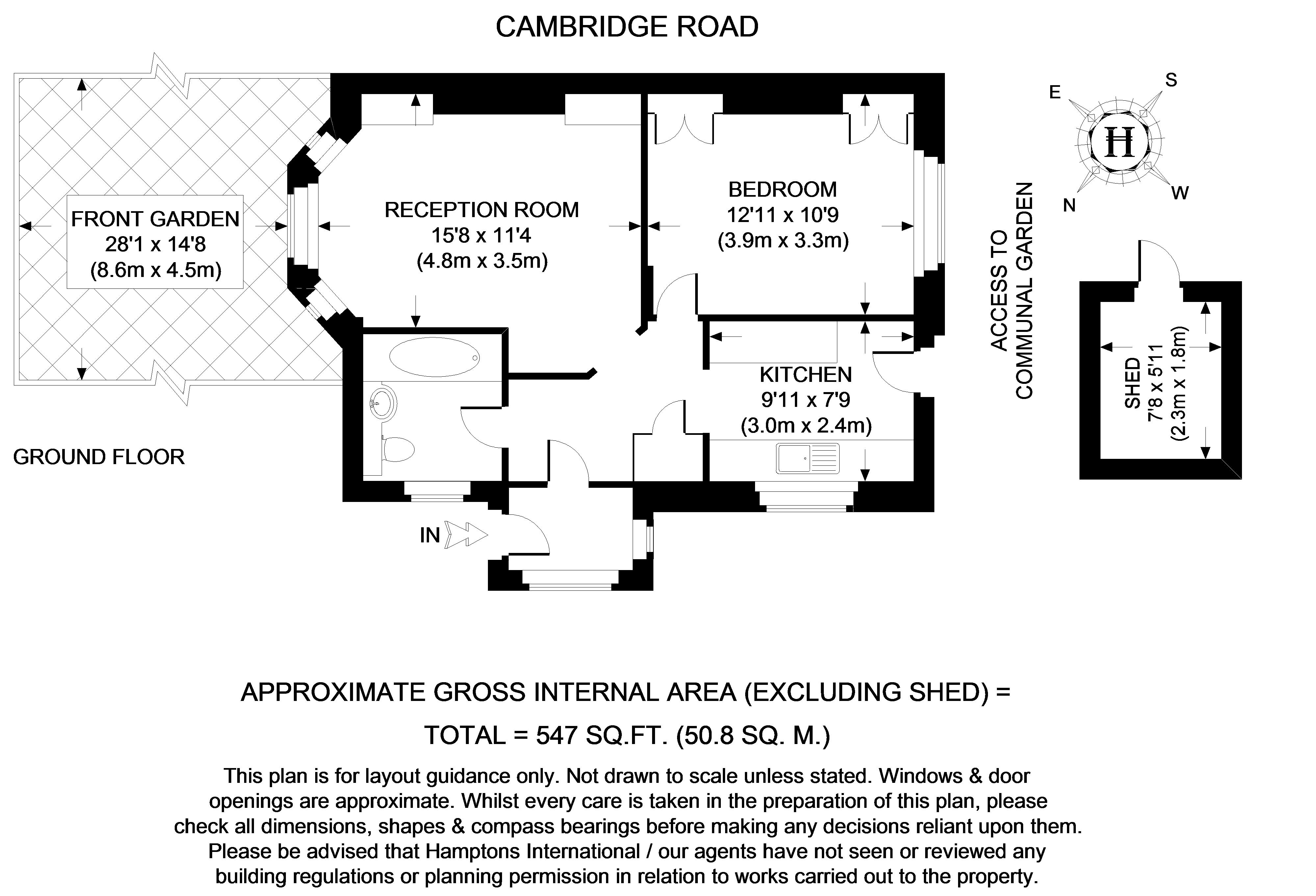 1 Bedrooms Flat to rent in Cambridge Road, Teddington TW11