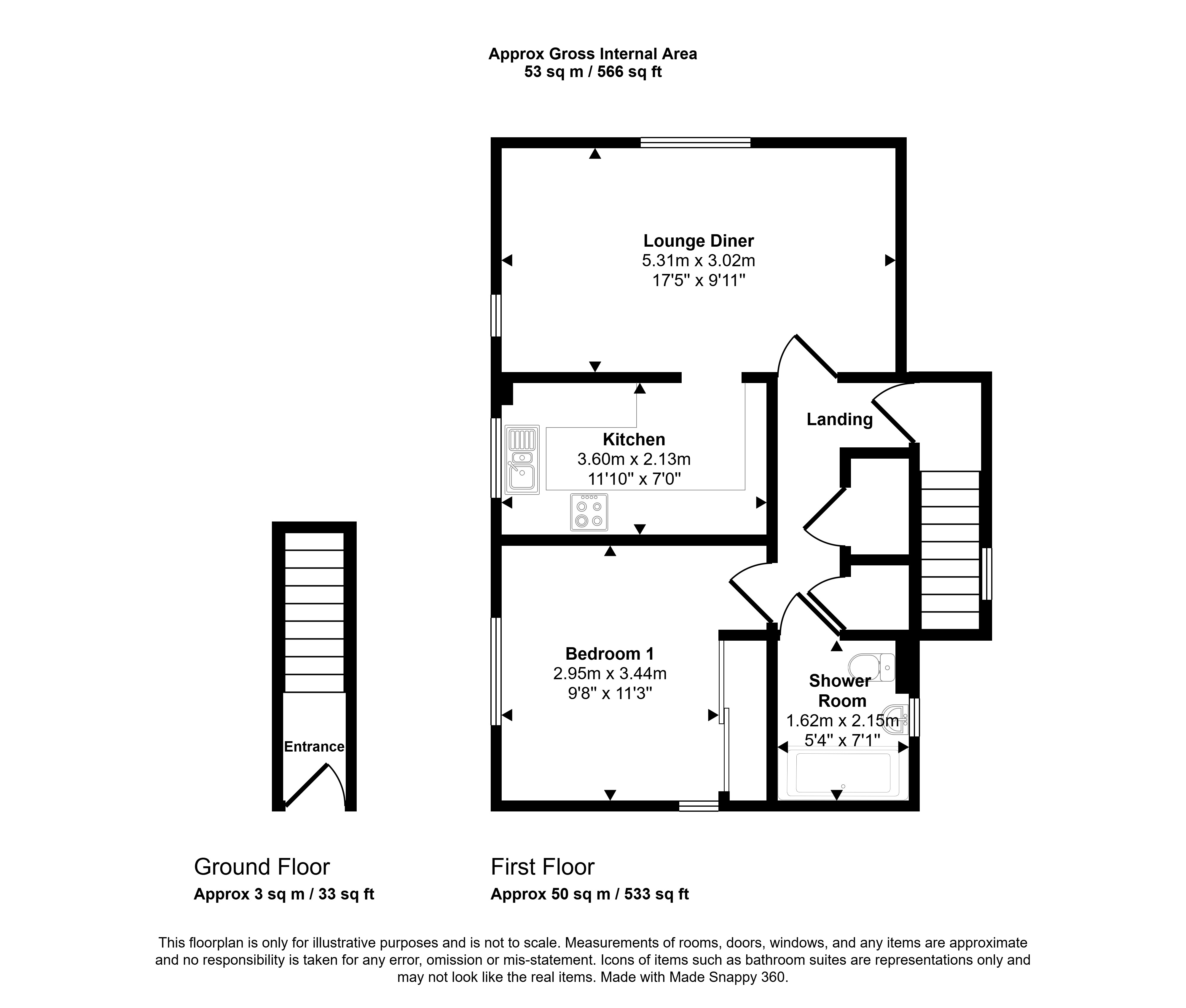 17, Byron Road, Rustington floorplan