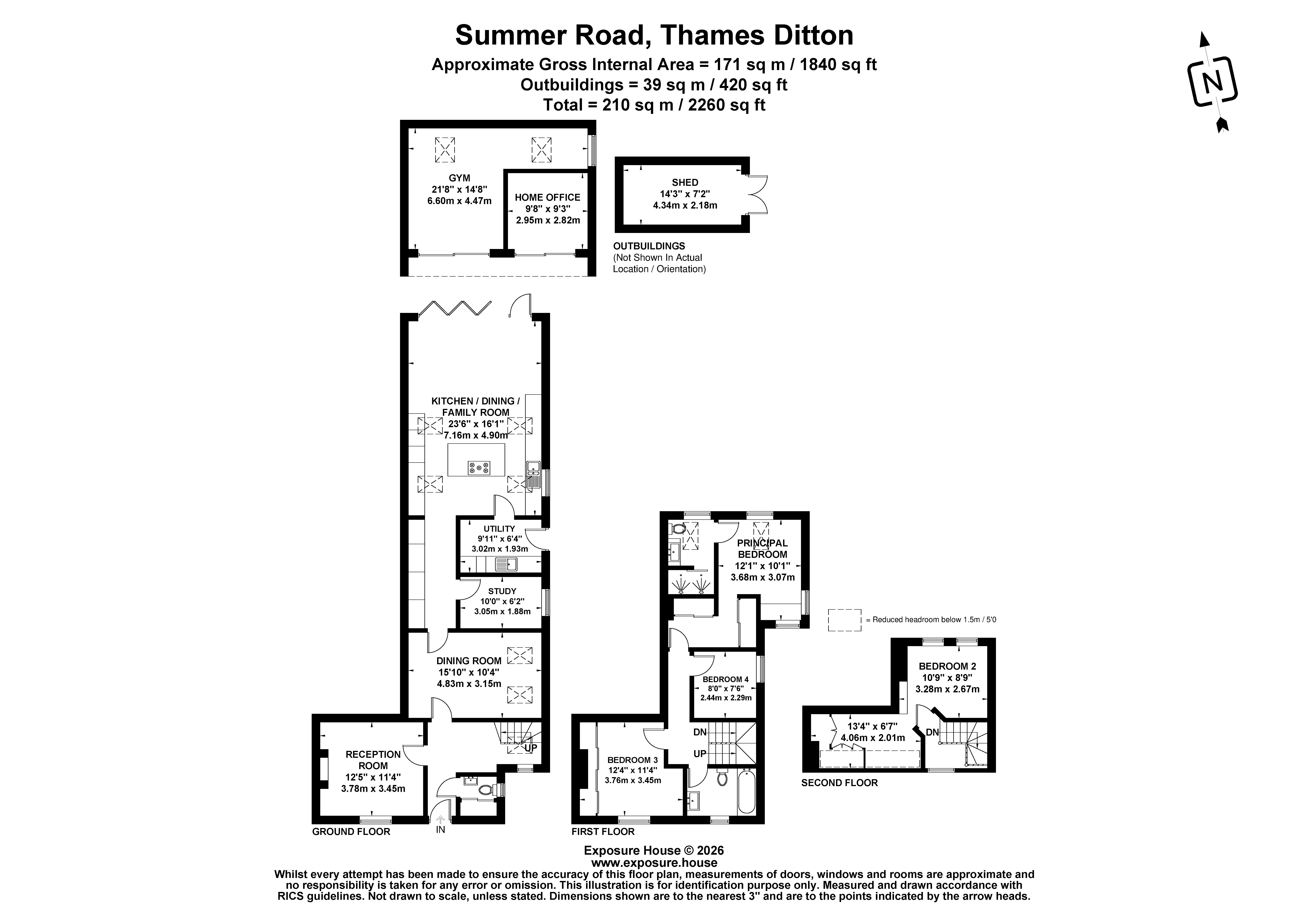 4, Gladstone Place, East Molesey floorplan