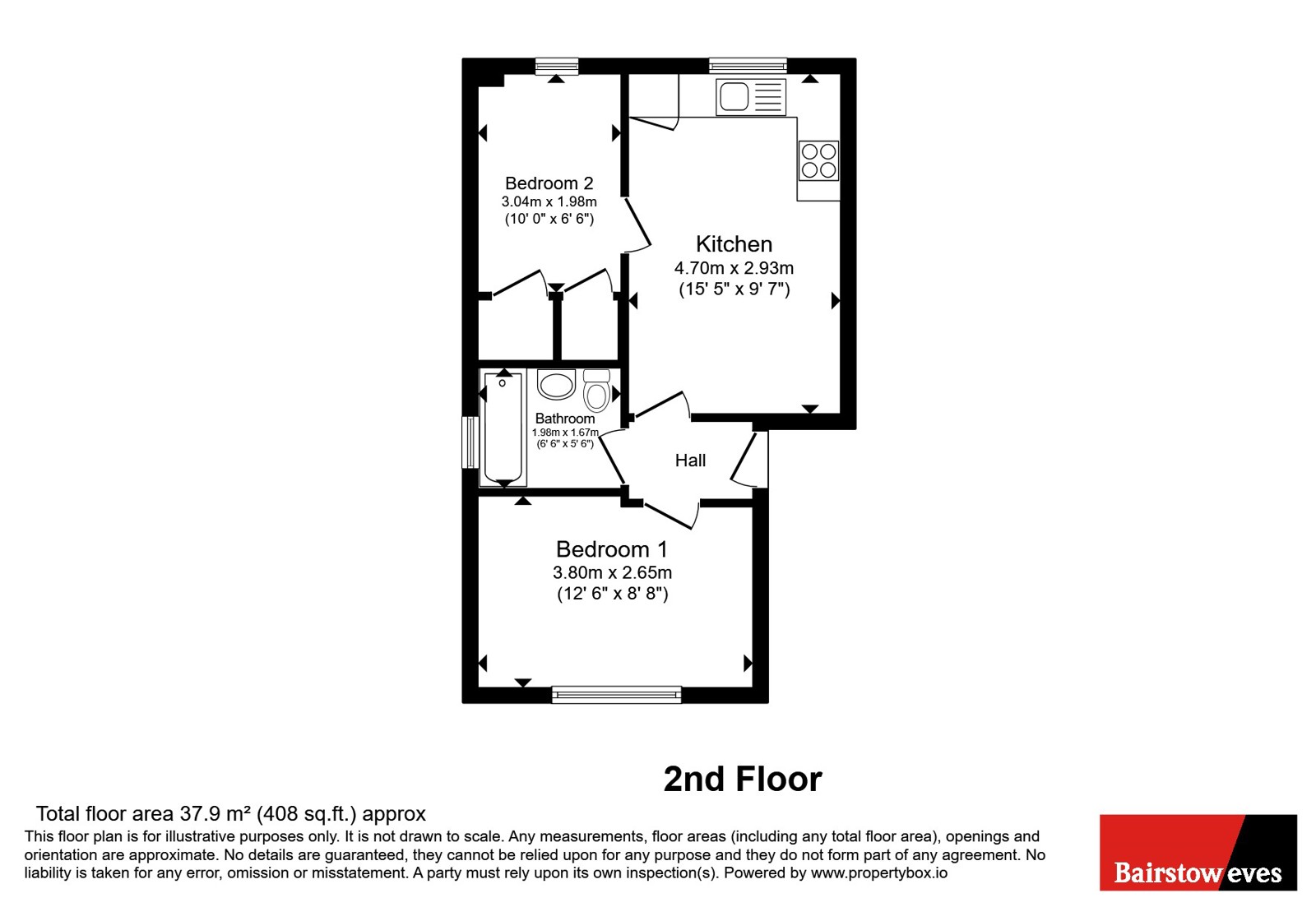 Flat 18, Frances Court, 3, Gandhi Close, Walthamstow floorplan