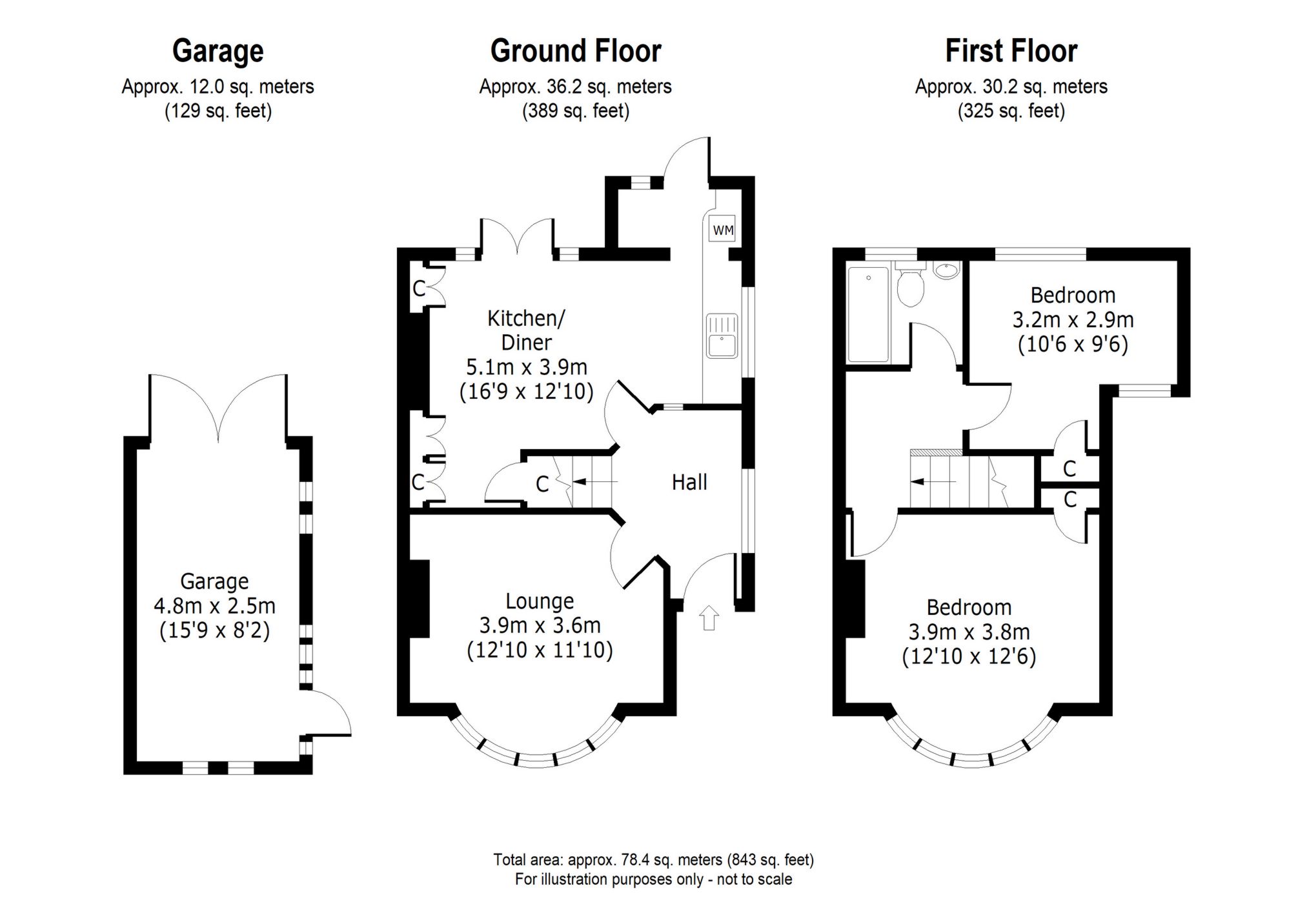 42, Warren Drive, Kent floorplan