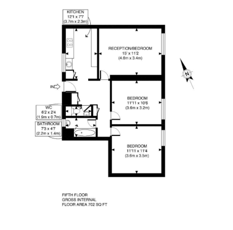 Clovelly House, Hallfield Estate, London floorplan