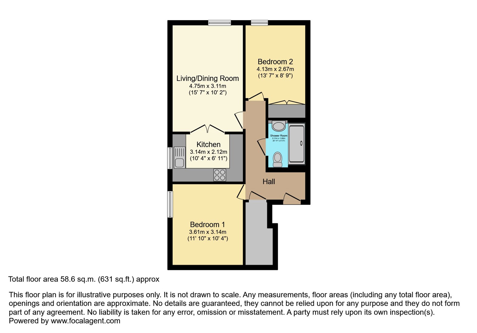 50, Hampsfell Grange, Grange-over-Sands floorplan