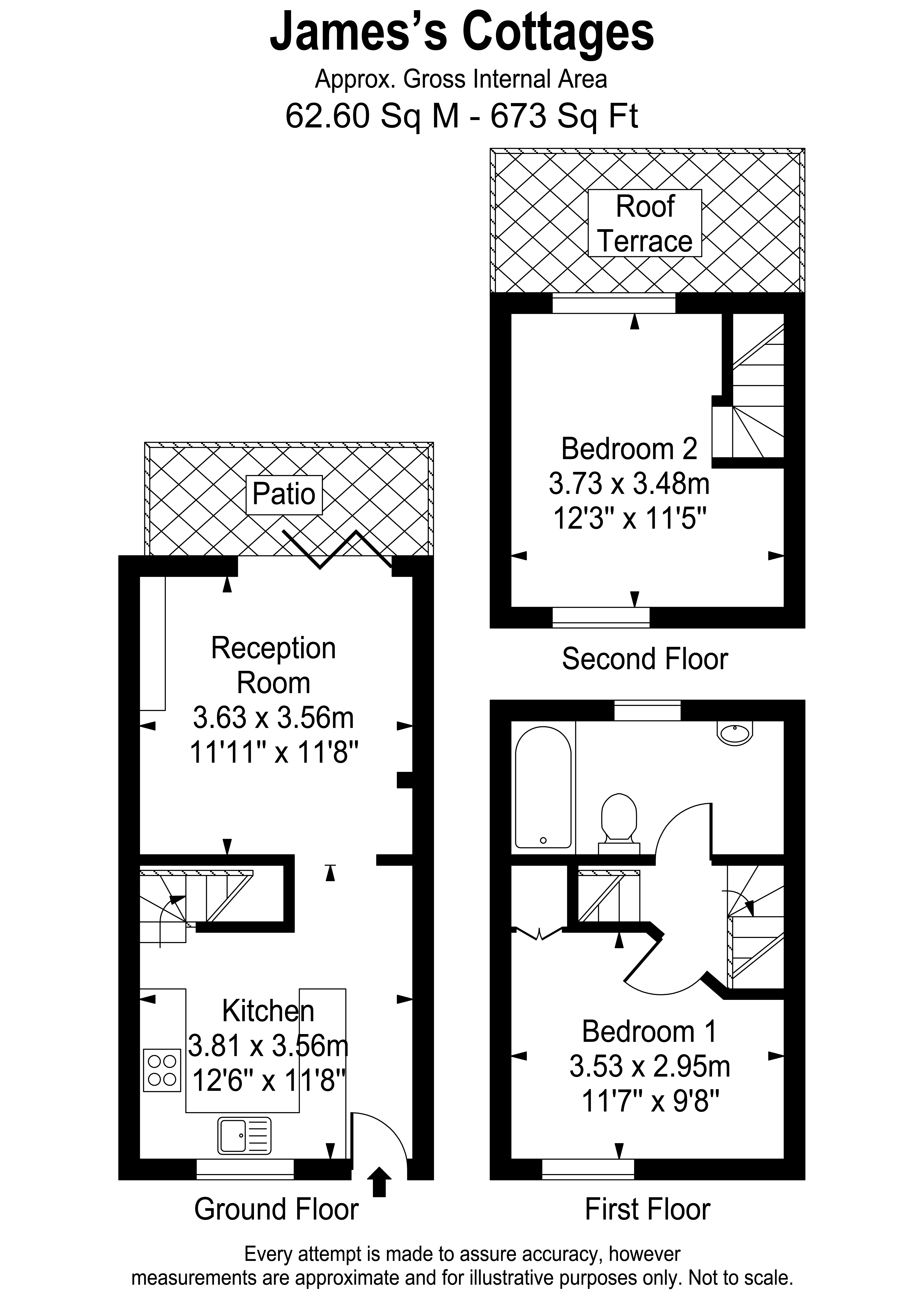 3, James's Cottages, Kew floorplan