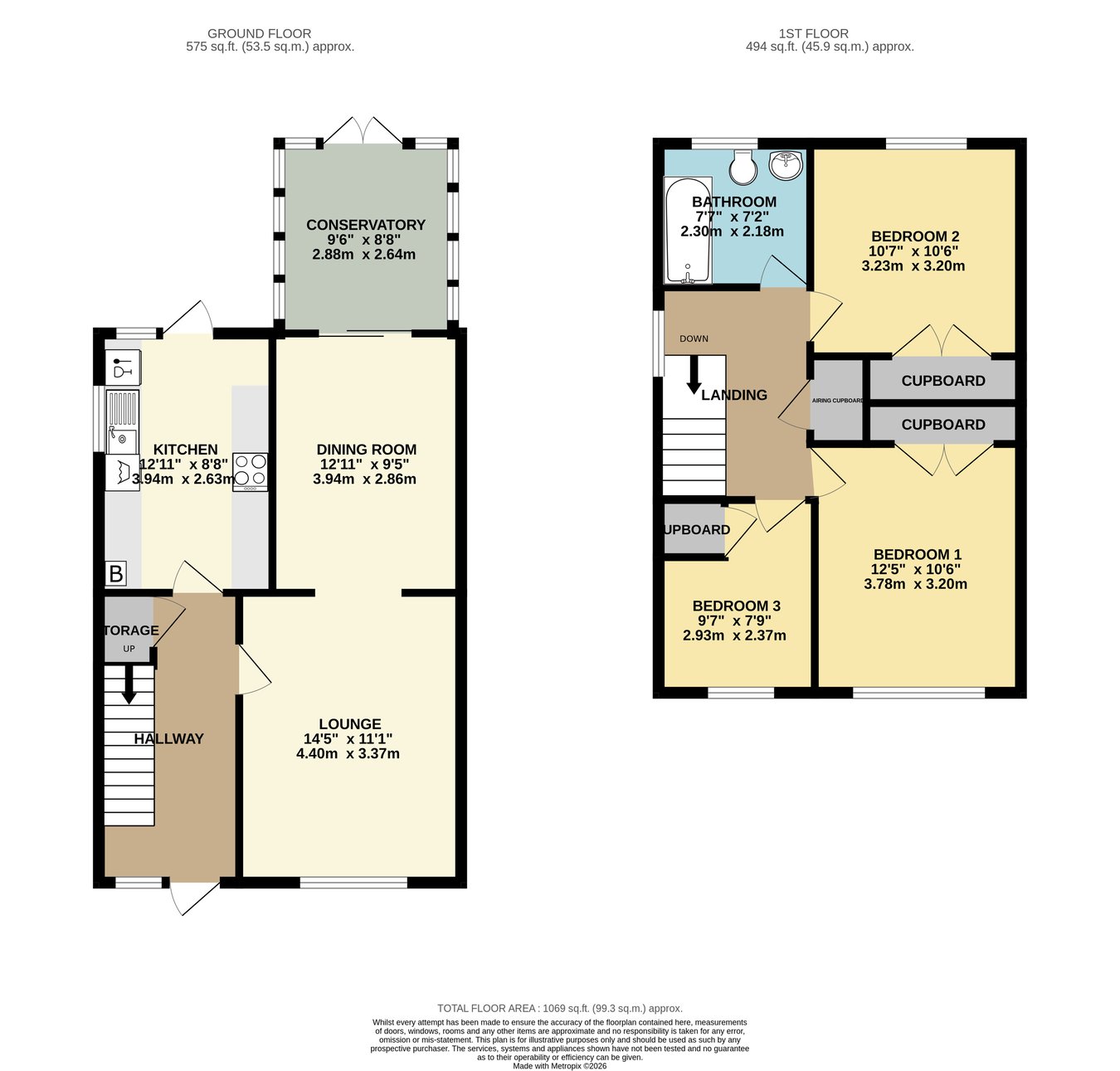 11, Smeaton Close, Barry floorplan